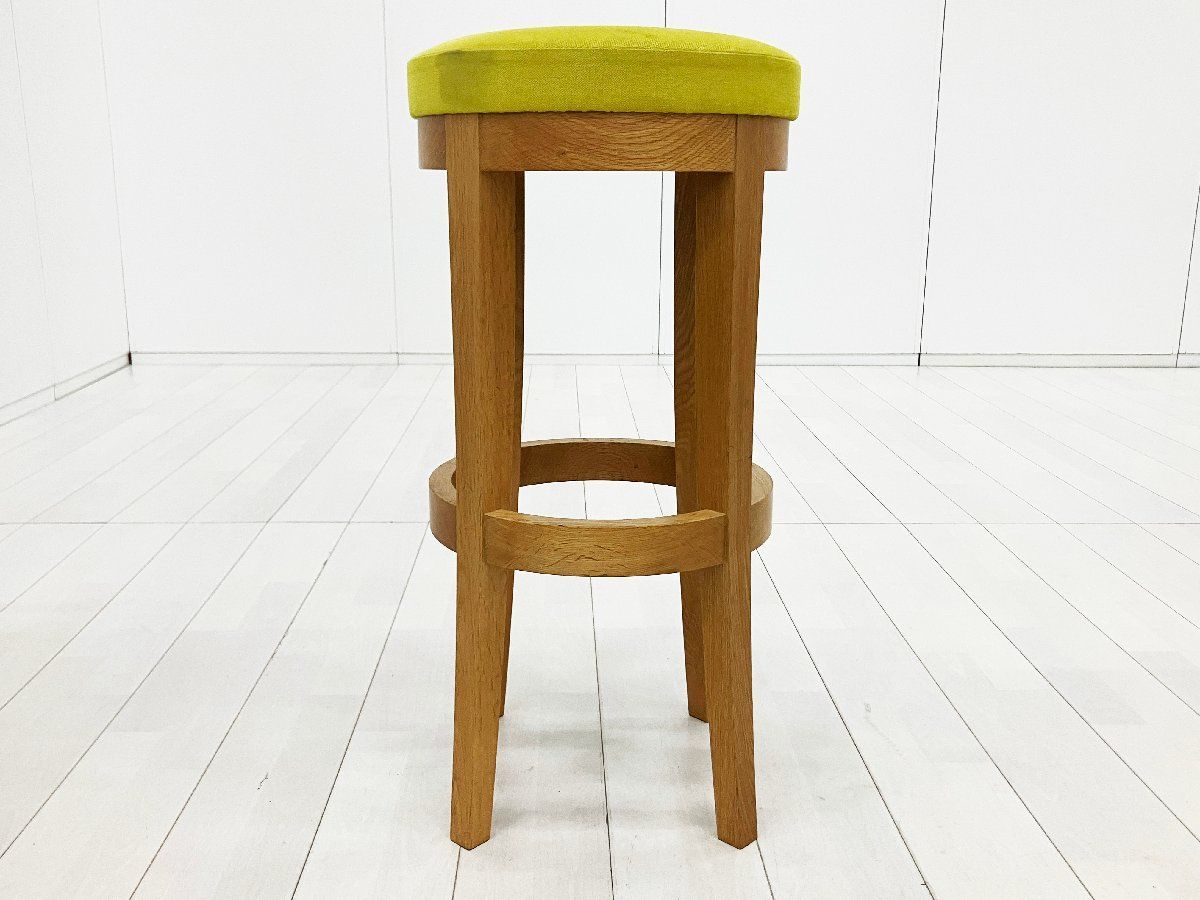 Cassina ixc. /カッシーナ イクスシー■ハイスツール H800■ライトグリーン■オーク材■張り座