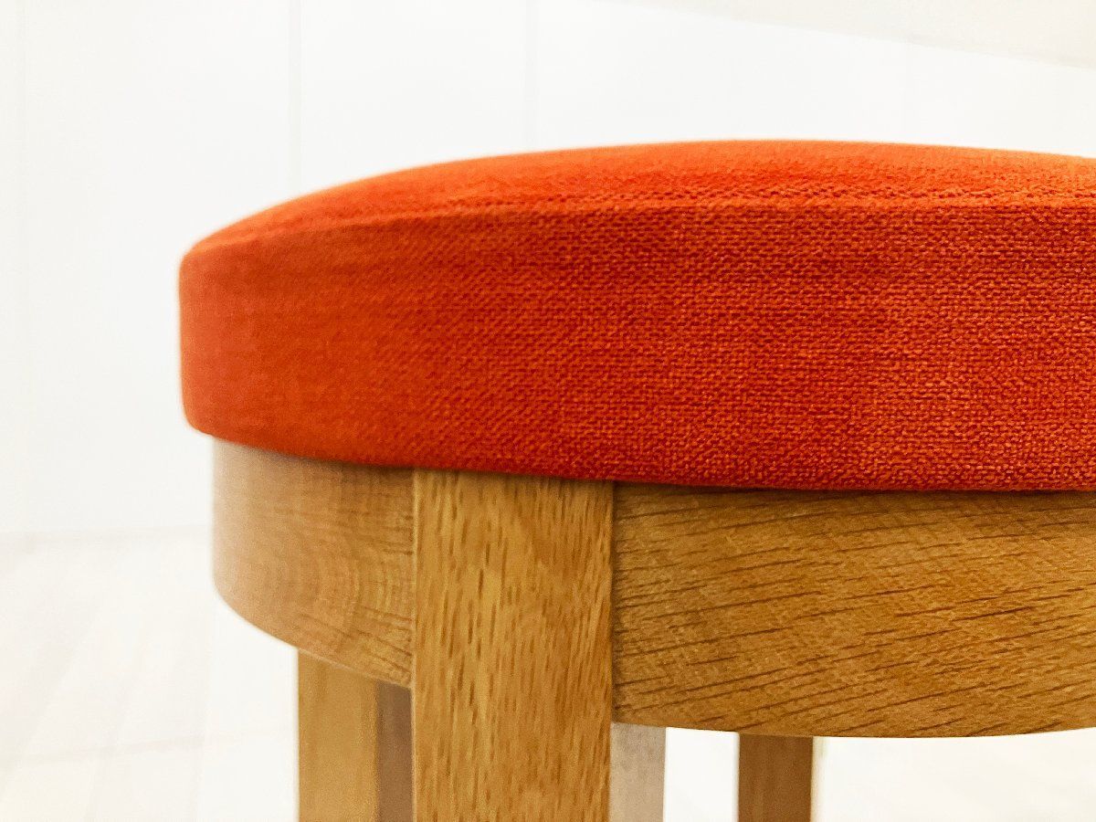 Cassina ixc. /カッシーナ イクスシー■ハイスツール H800■オレンジ■オーク材■張り座 Cassina ixc. /カッシーナ イクスシー■ハイスツール H800■オレンジ■オーク材■張り座