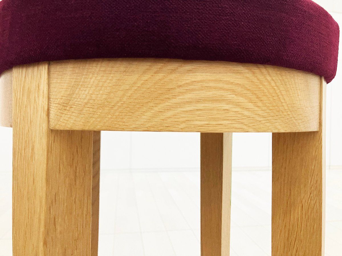 Cassina ixc. /カッシーナ イクスシー■ハイスツール H800■ダークパープル■オーク材■張り座