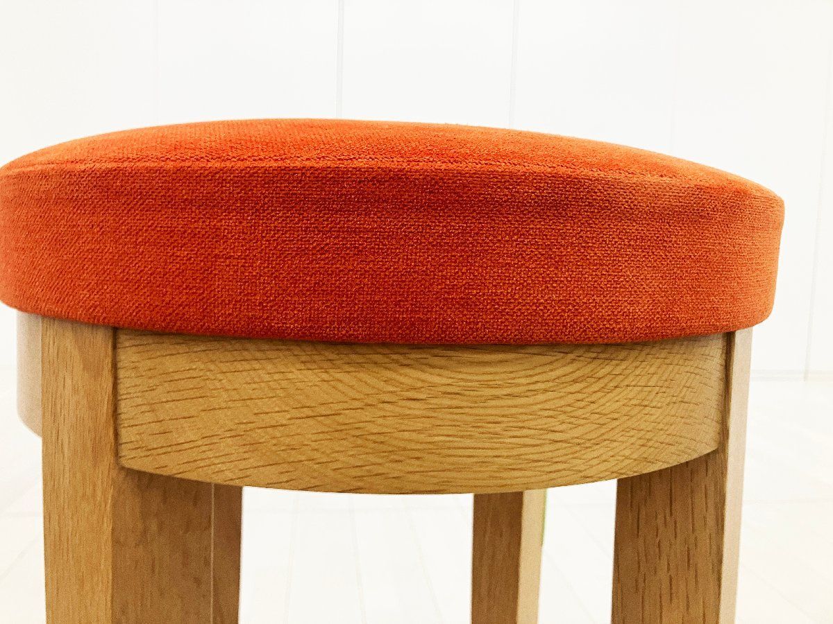 Cassina ixc. /カッシーナ イクスシー■ハイスツール H800■オレンジ■オーク材■張り座 Cassina ixc. /カッシーナ イクスシー■ハイスツール H800■オレンジ■オーク材■張り座