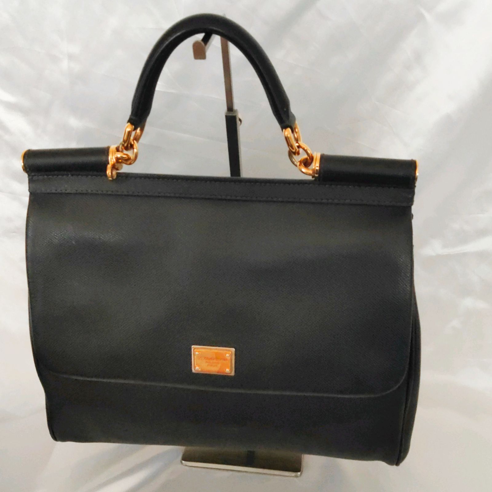 DOLCE&GABBANA 2WAY ハンドバッグ ショルダーバッグ ブラック 極美品 