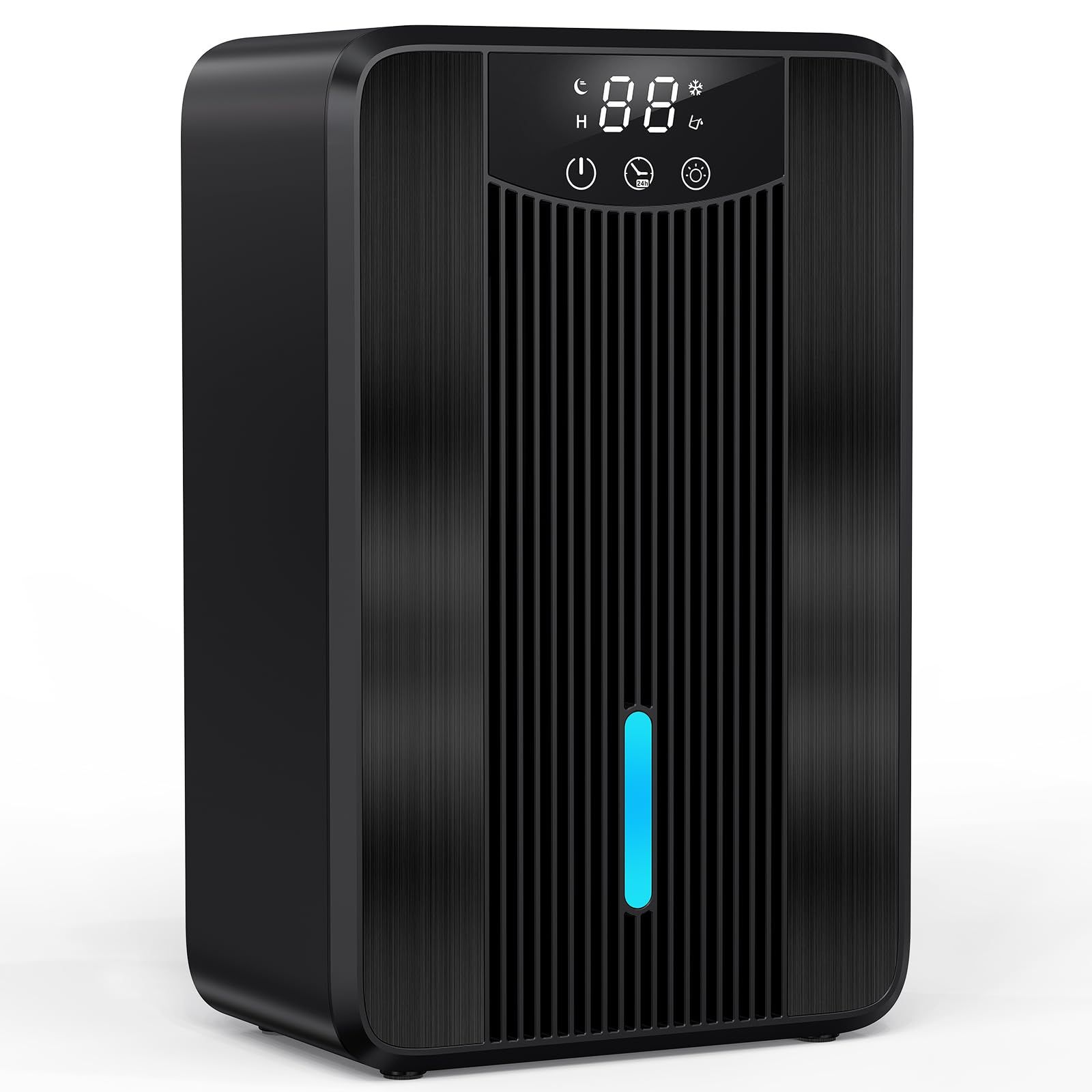 除湿機 小型 除湿器 1000ml大容量 卓上 ぺルチェ式省エネ じょしつき 強力除湿 梅雨|カビ|結露|湿気対策 抗菌フィルタ付き 満水自動停止4|6|8|12|24 H切タイマー 7色ランプ 湿気取り PSE認証取得済み コンパクト ブラック 父の日 母e
