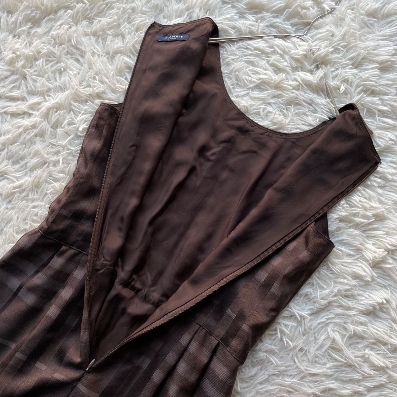 BURBERRY LONDON バーバリーロンドン 美品 シャドーチェック ウール 