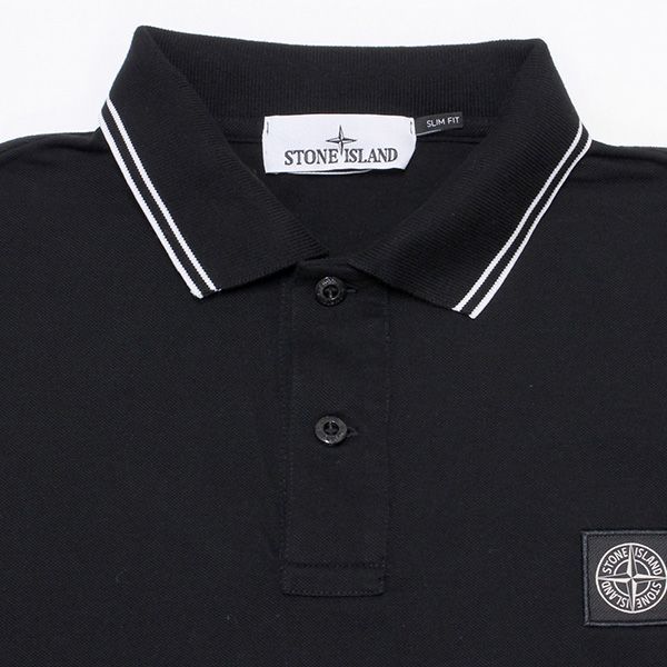 極美品 ストーンアイランド 24SS ポロシャツ 鹿の子 ストレッチ S 26SSモデル ストーンアイランド STONE ISLAND コンパスパッチ 鹿の子
