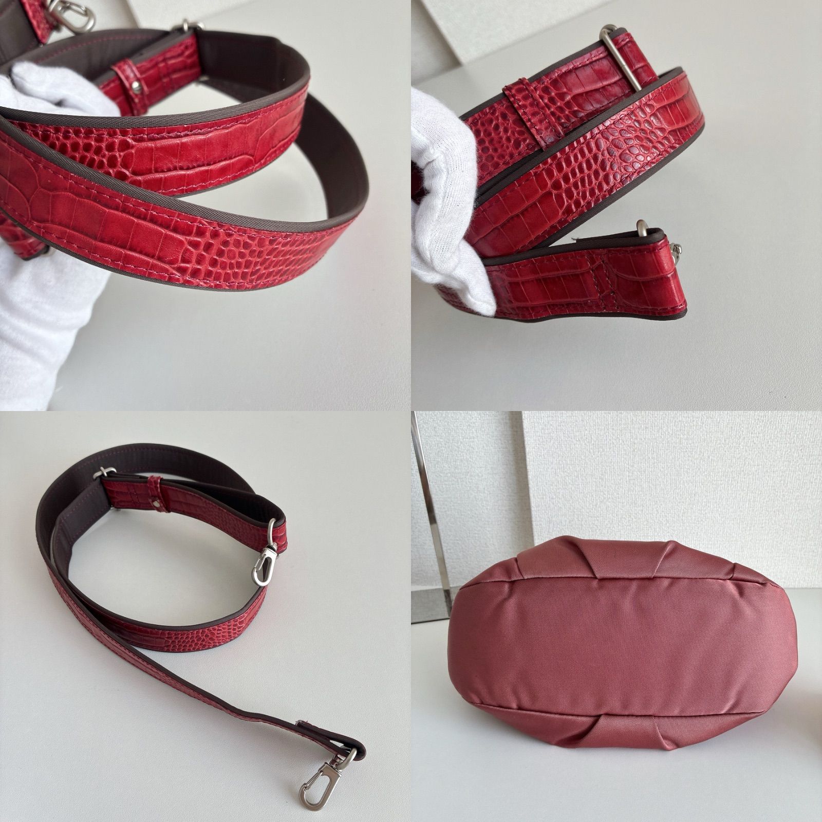 IBIZA イビサ クロコダイル型押し ナイロン トートバッグ 2way 84/16 
