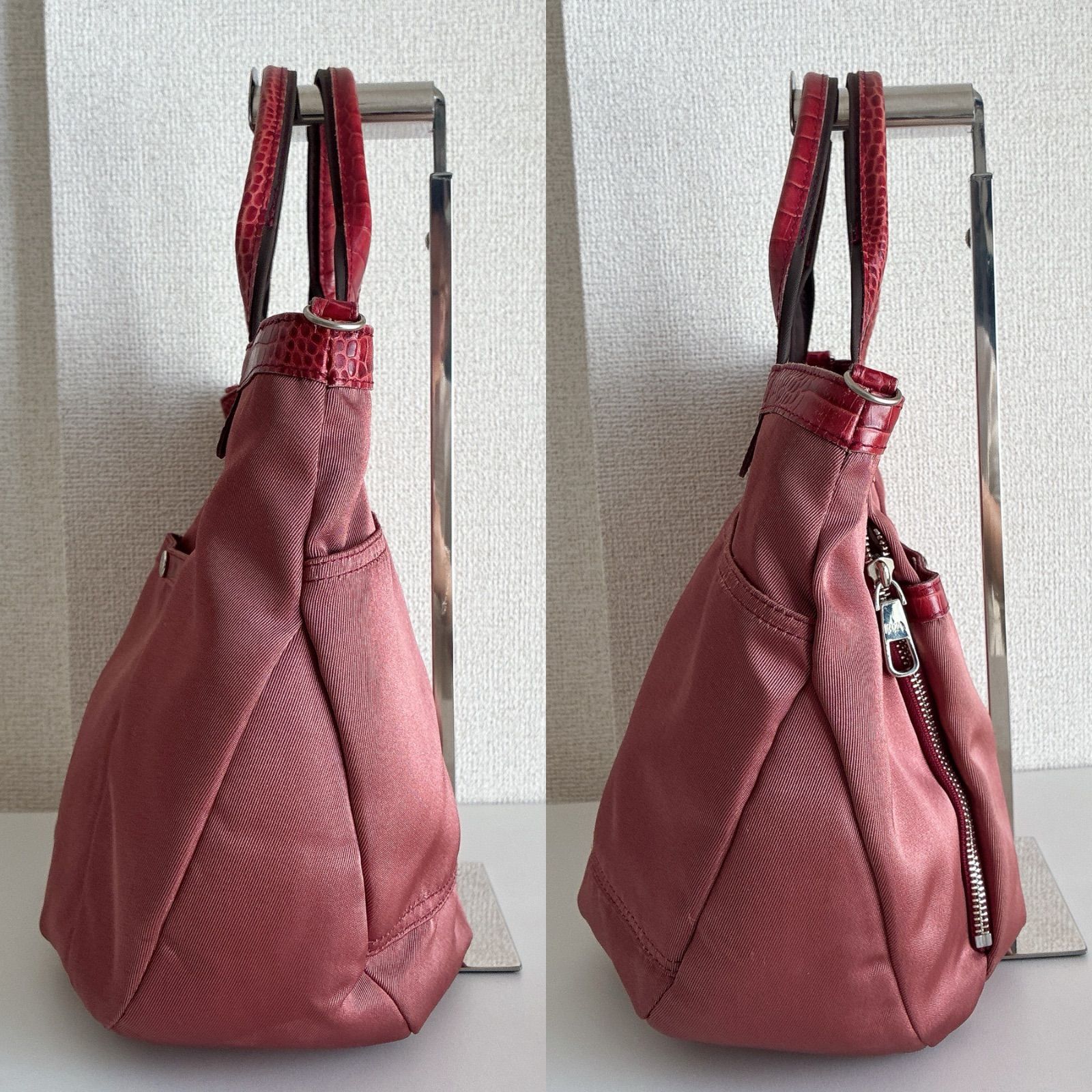 IBIZA イビサ クロコダイル型押し ナイロン トートバッグ 2way 84/16 