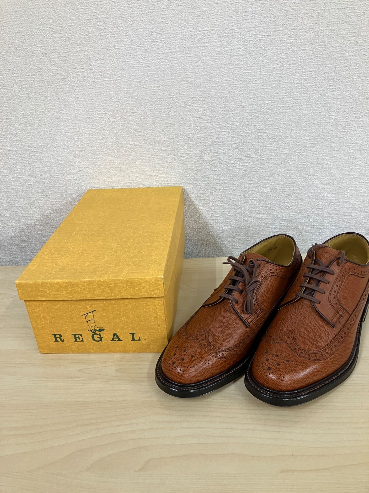 P/REGAL リーガル ウイングチップ 革底 2235NA 24.5cm