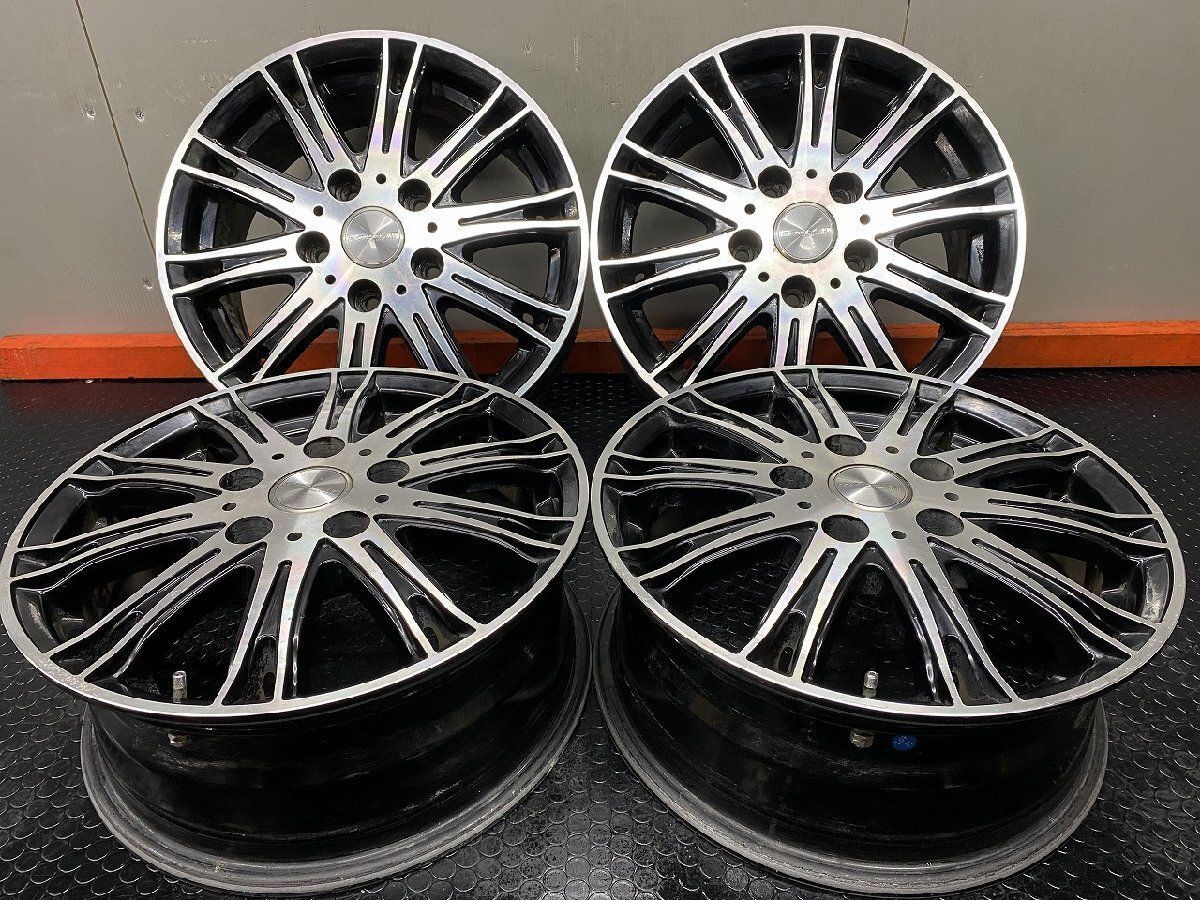 DUNLOP ROZEST ローゼスト 社外ホイール 15インチ 4本 6J5HPCD114.3+53 ブラポリ フリード ヴォクシー ノア エスクァイア等　(SHJ024) DUNLOP ROZEST ローゼスト 社外ホイール 15インチ 4本 6J5HPCD114.3+53