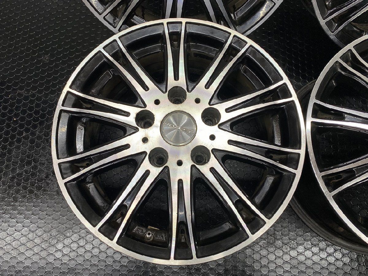 DUNLOP ROZEST ローゼスト 社外ホイール 15インチ 4本 6J5HPCD114.3+53 ブラポリ フリード ヴォクシー ノア エスクァイア等　(SHJ024) DUNLOP ROZEST ローゼスト 社外ホイール 15インチ 4本 6J5HPCD114.3+53