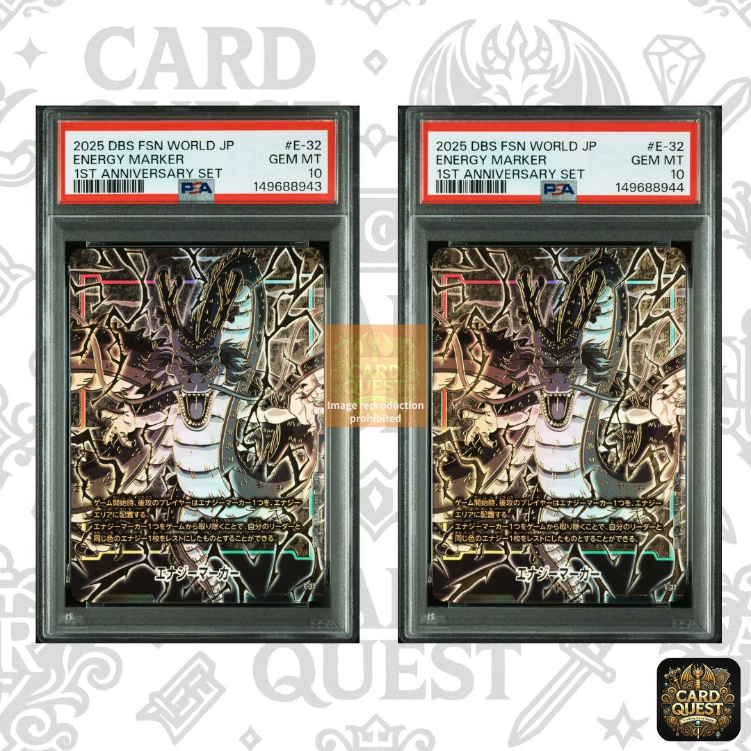ARS10 エナジーマーカー 神龍 シェンロン Energy Marker PSA10鑑定品2連番セット】エナジーマーカー(神龍) [E-32] 金背景