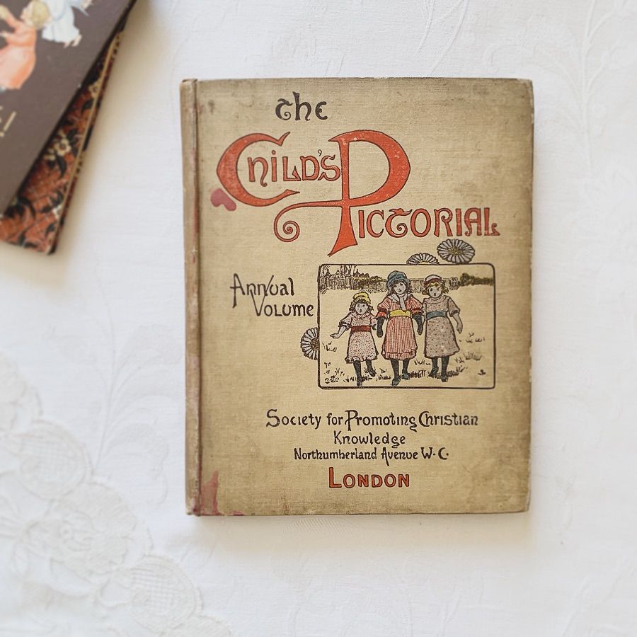 稀少1883アンティーク絵本 洋書古書 児童書 ヴィクトリアン ヴンテージ 1890s-1900s 印刷の深みも素敵な英国アンティーク児童書/ヴィクトリア
