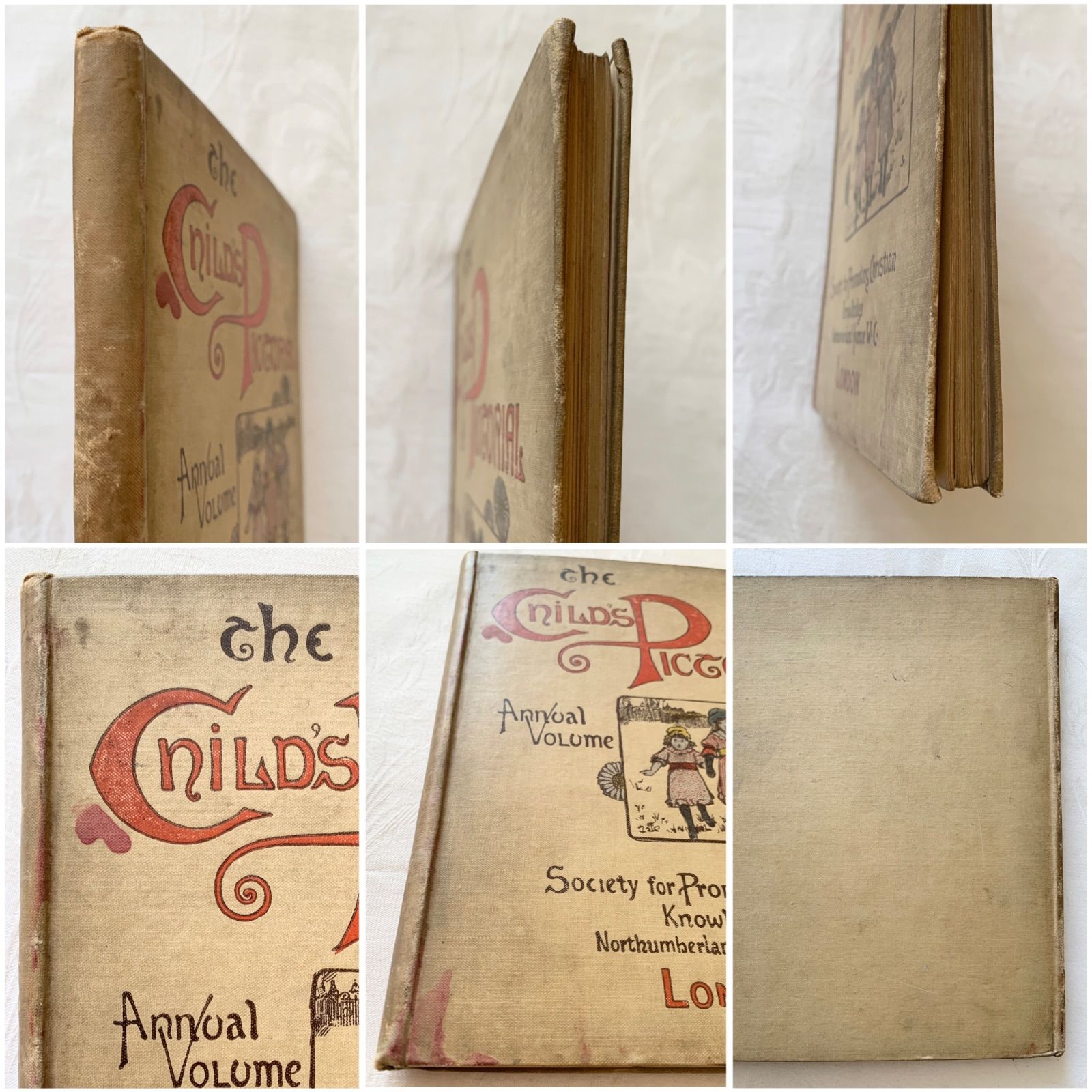 稀少1898アンティーク絵本 児童書 洋書古書 ヴィクトリアン ヴンテージ 1890s-1900s 印刷の深みも素敵な英国アンティーク児童書/ヴィクトリア