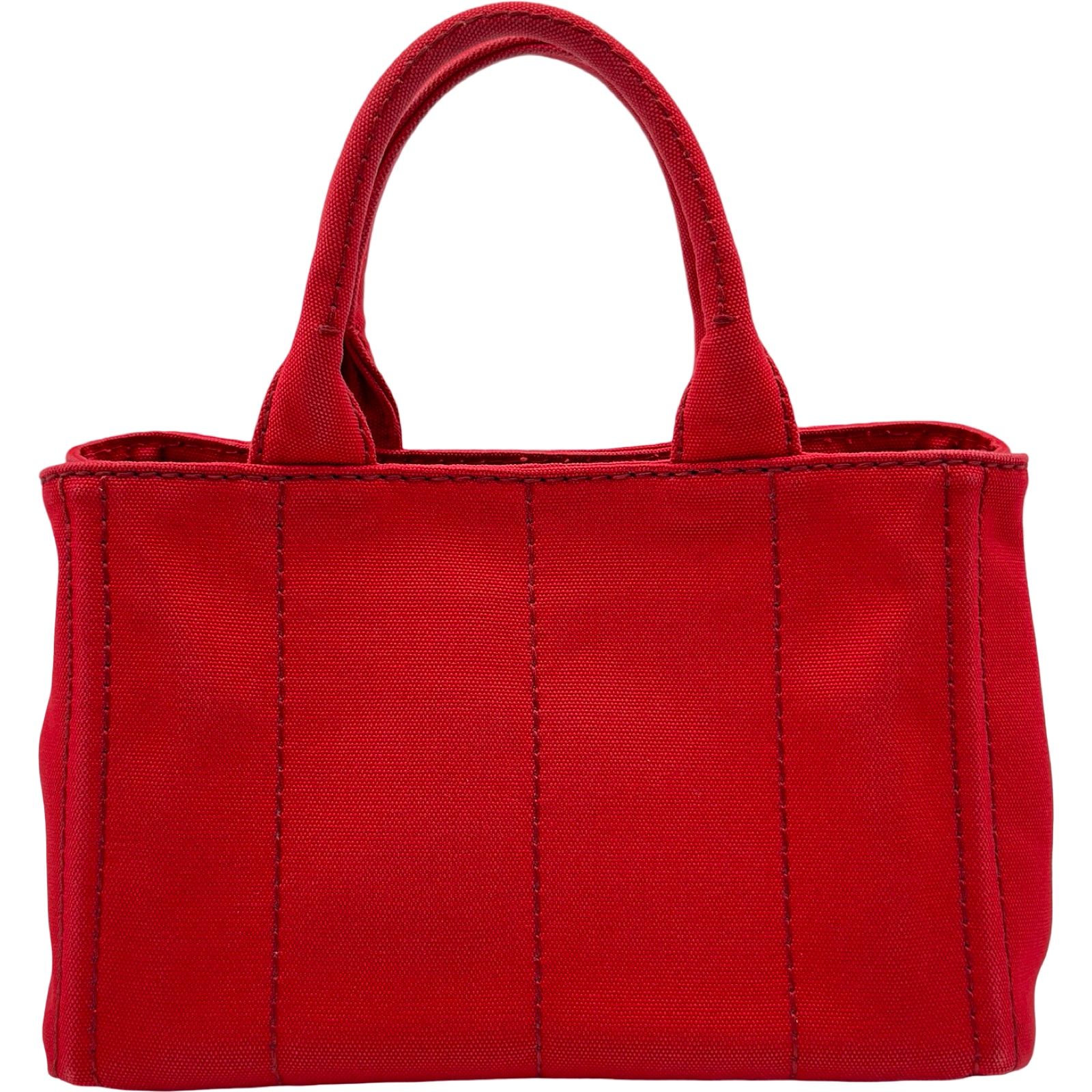 プラダ PRADA カナパバッグ 1BG439 レッド キャンバス レディース 