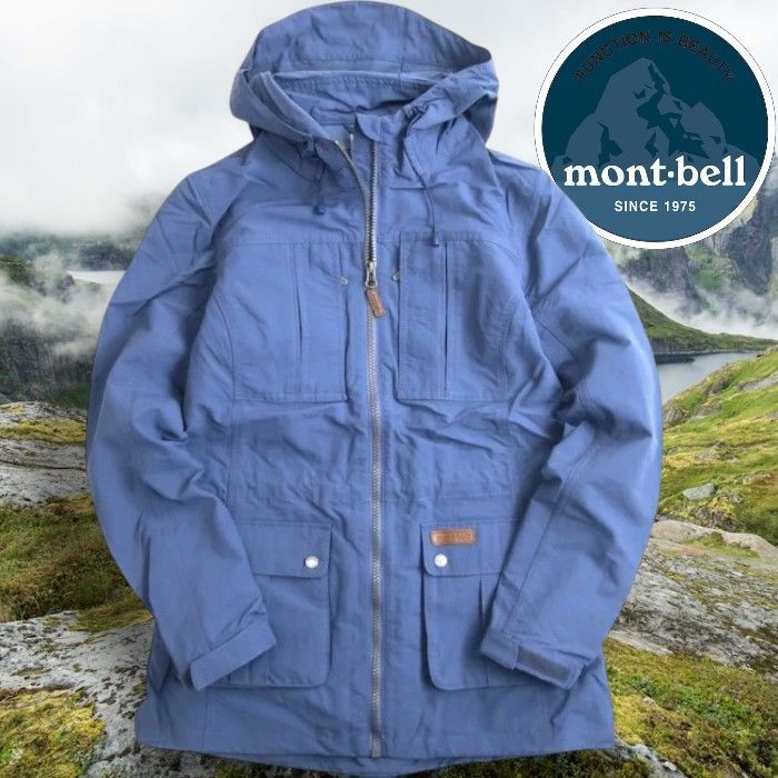 モンベル mont-bell□ナイロンジャケット ジップアップ 比翼 