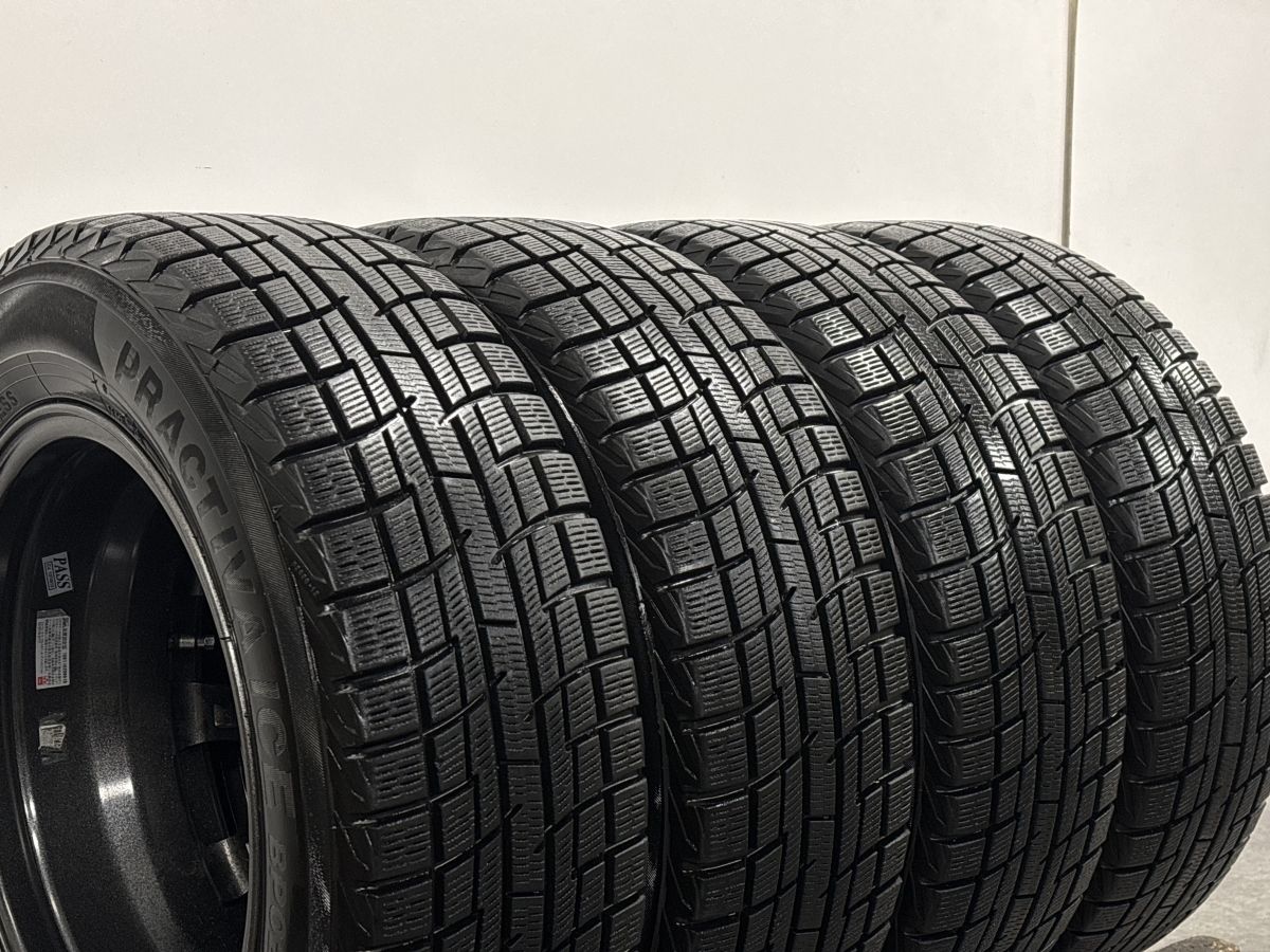 バリ溝 美品】Weds FANG 15in 6J +53 PCD114.3 プラクティバアイスBP02 