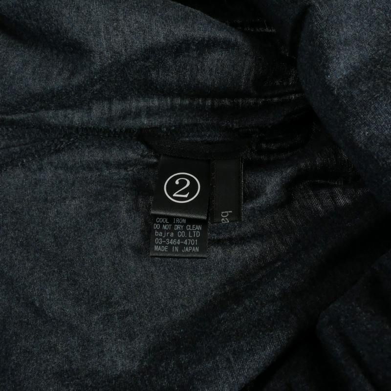 バジュラ bajra プリントTシャツ カットソー 半袖 2 ネイビー 紺