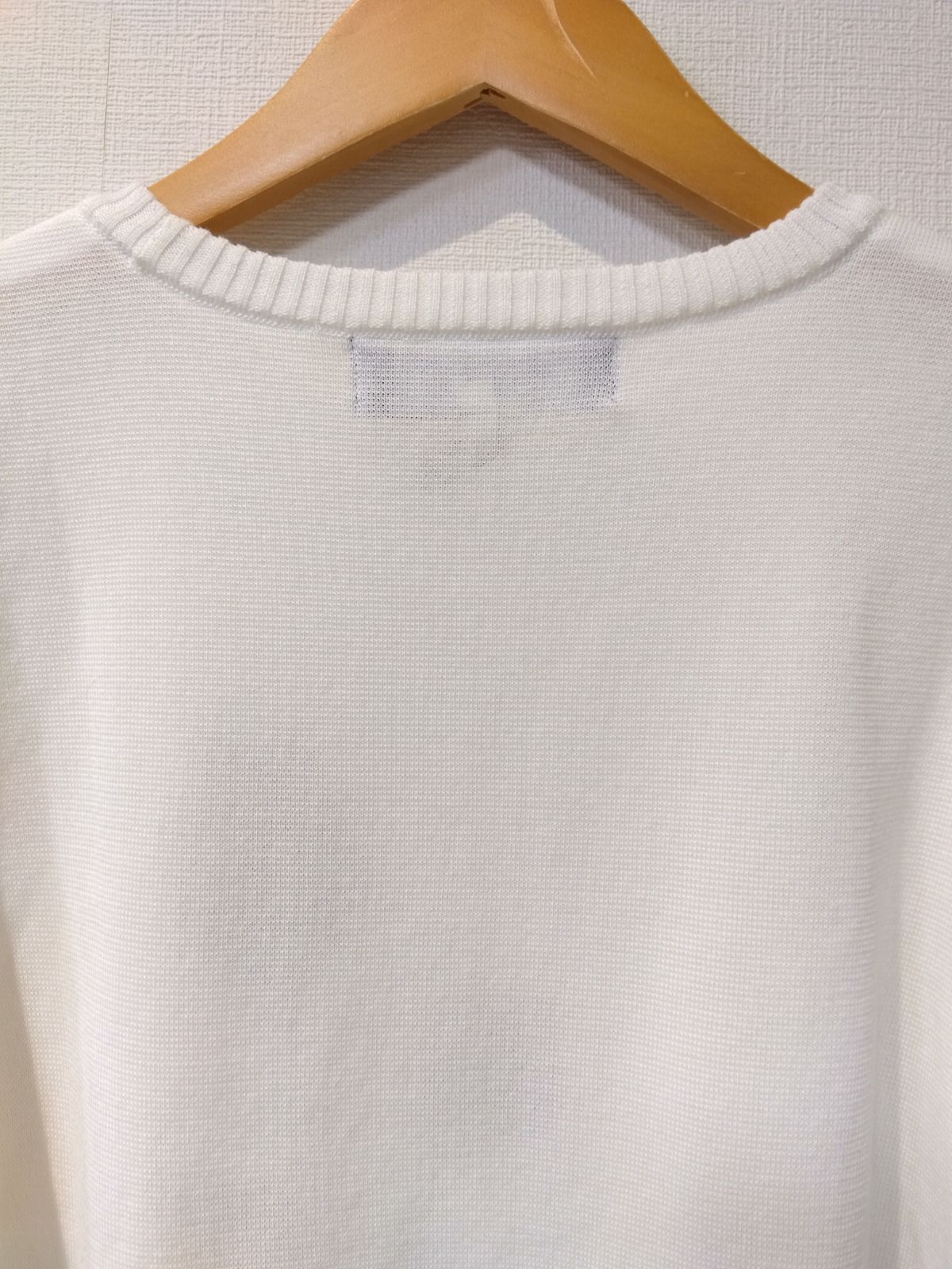M’S GRACY ニット スパンコール 花刺繍 トップス 38 白 グレー M20【美品】M'S GRACY エムズグレイシー トップス ニット 白 花