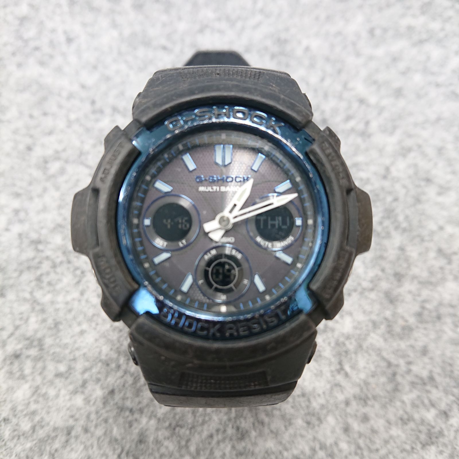 カシオ G-SHOCK AWG-M100A-1A 黒液晶 電波ソーラー 腕時計 - メルカリ