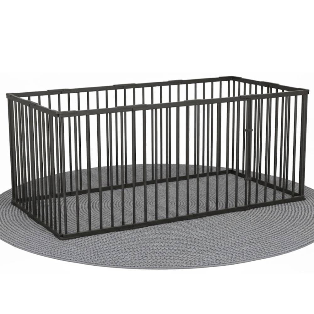 iimono117 ペットサークル 小型犬 犬 サークルケージ ペットフェンス ドア付き ゲージ ペット柵 室内 ドッグサークル 12面 アウトドア 留守番 簡単組み立て 接続式 屋外 レイアウト自由 犬用 多頭 ブラック 777f9eb4