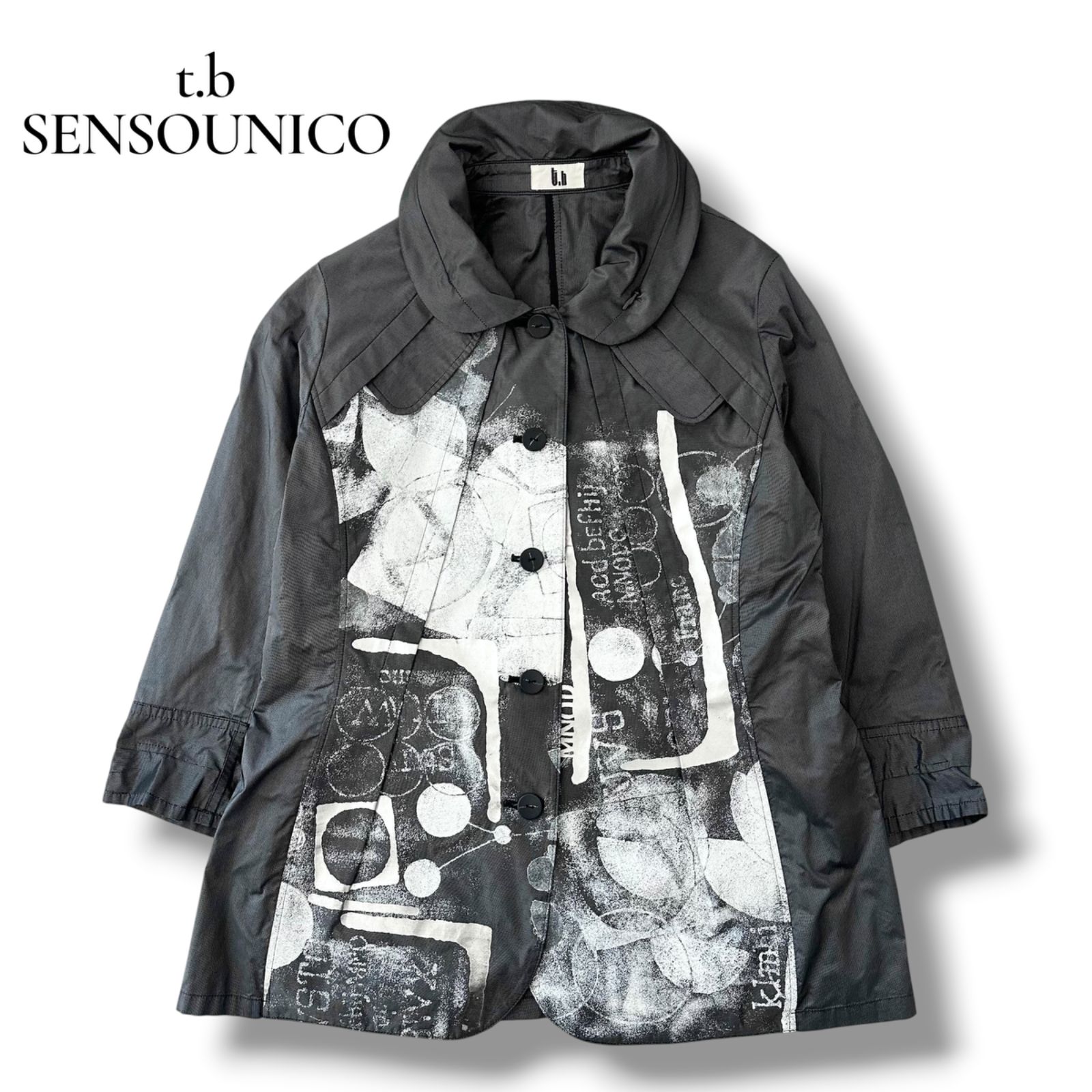t.b センソユニコ SENSOUNICO アート柄 ブルゾン ジャンパー 軽羽織 