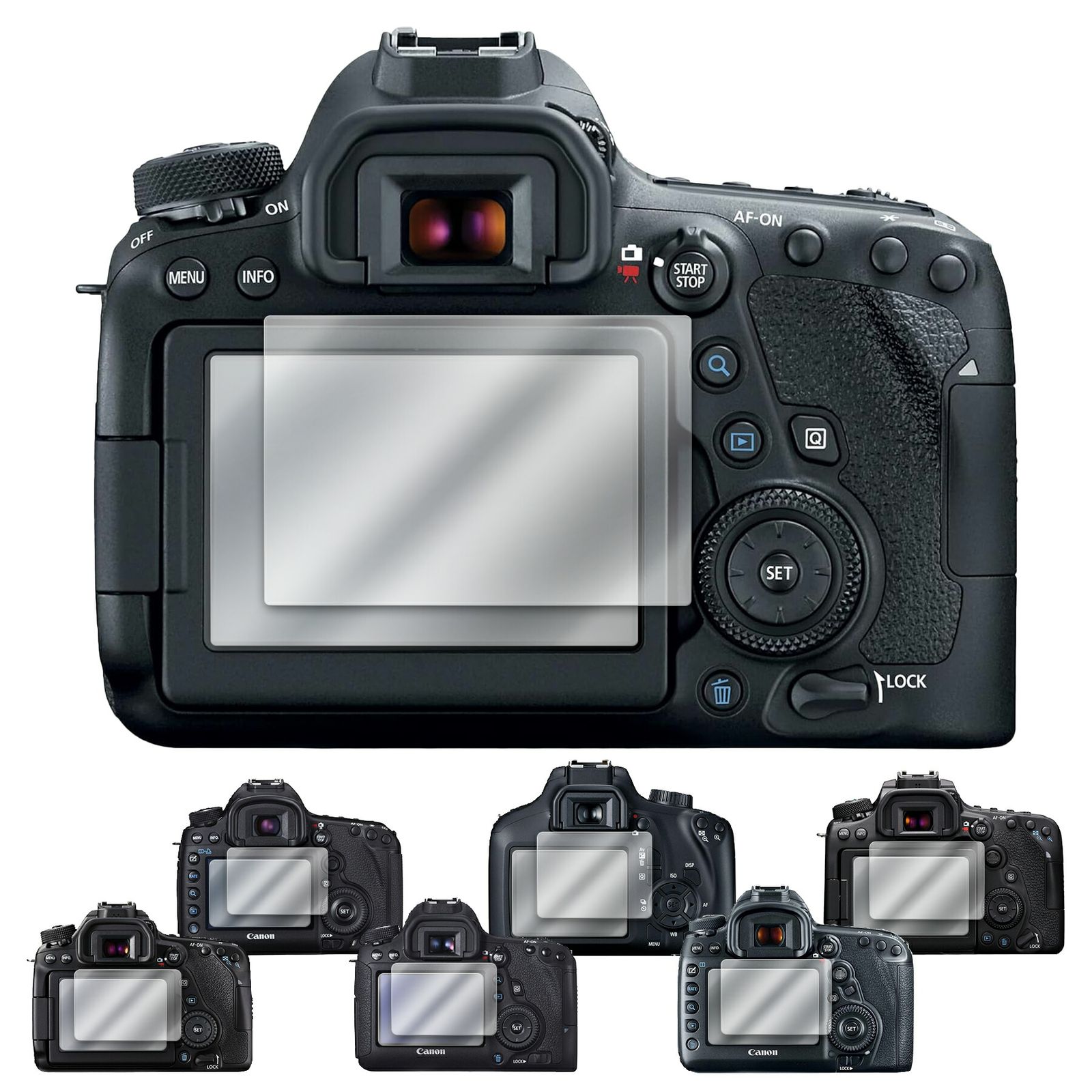 Canon 一眼レフ 液晶 保護 フィルム 2枚セット 光沢 TPU 互換 多機種