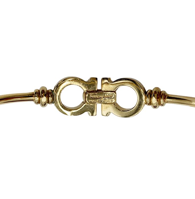Salvatore Ferragamo ゴールドバングルブレスレット フェラガモ Salvatore Ferragamo バングル ガンチーニ ゴールド