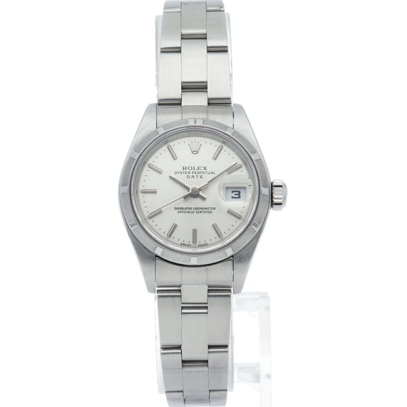 ロレックス オイスターパーペチュアルデイト レディース時計 OH済 Oyster Perpetual Date 79190(K) 箱 保証書 SS レディース時計 シルバー OH・仕上げ済 2001年 美品 【中古】 オイスター パーペチュアル 【OH済】1984年 ロレックス デイト 69240