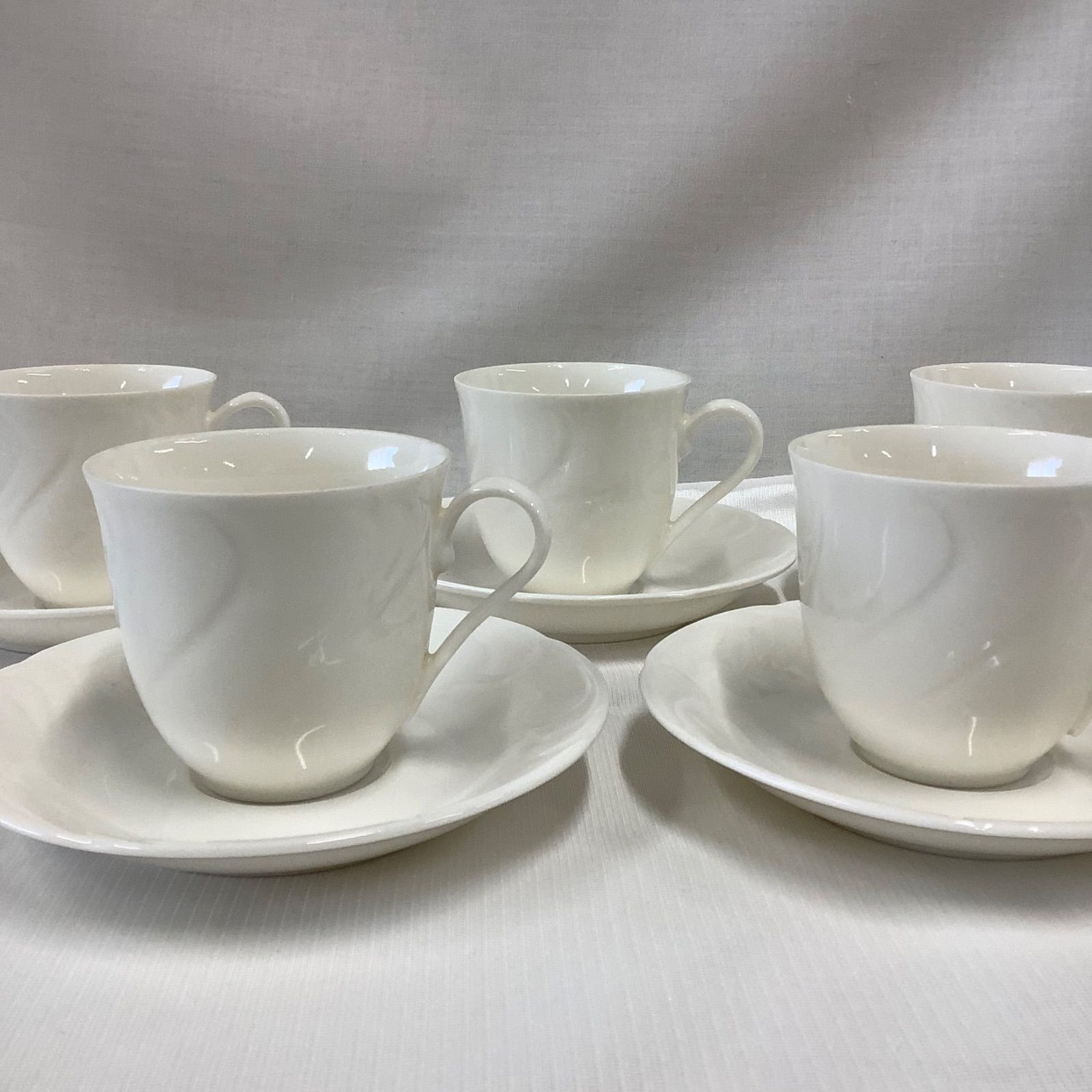 HOYA CHINA カップ&ソーサー 5客セット ホワイト W522 - メルカリ
