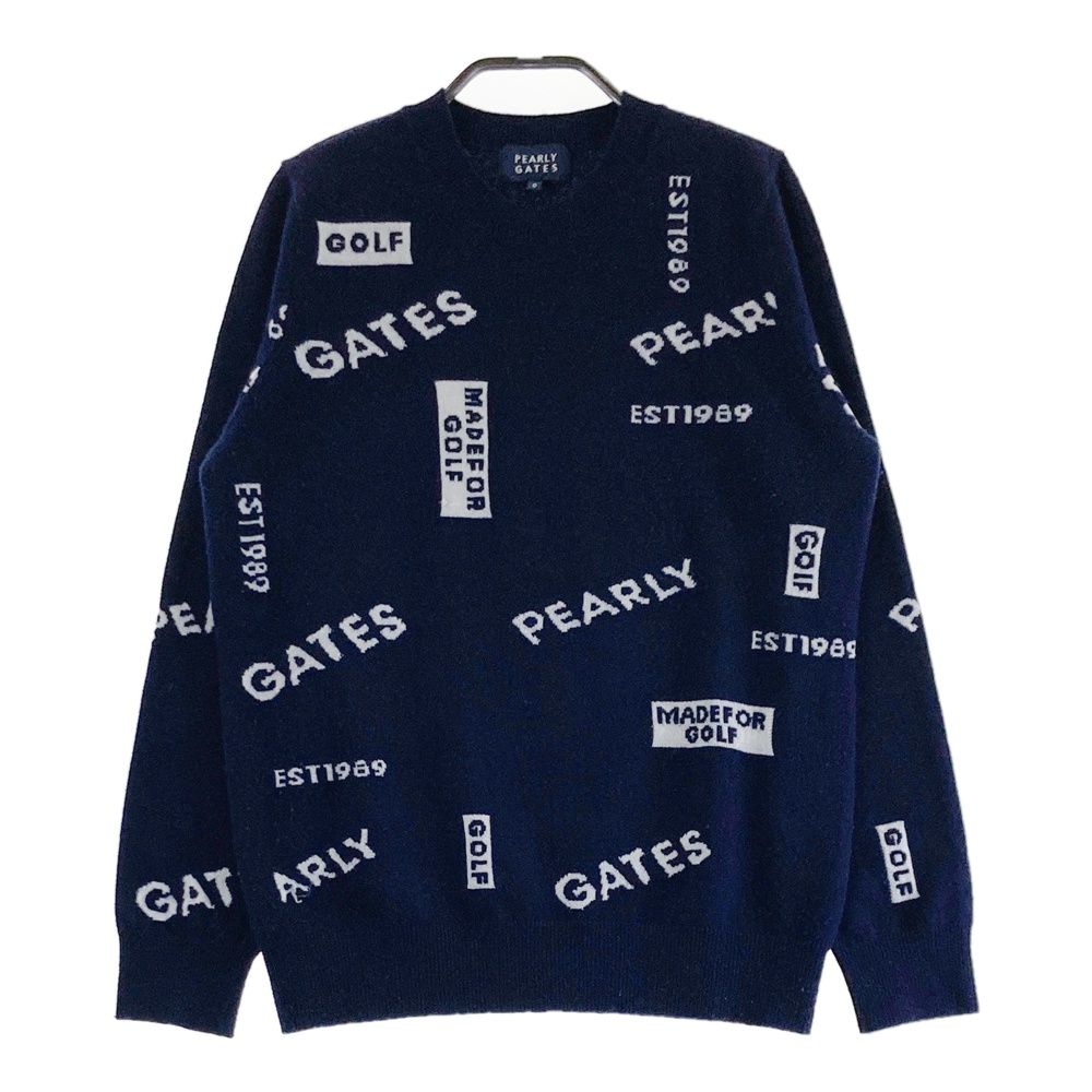 PEARLYGATES カシミヤセーター ネイビー 0 レディース ゴルフウェア PEARLYGATES カシミヤセーター ネイビー 0 レディース ゴルフウェア