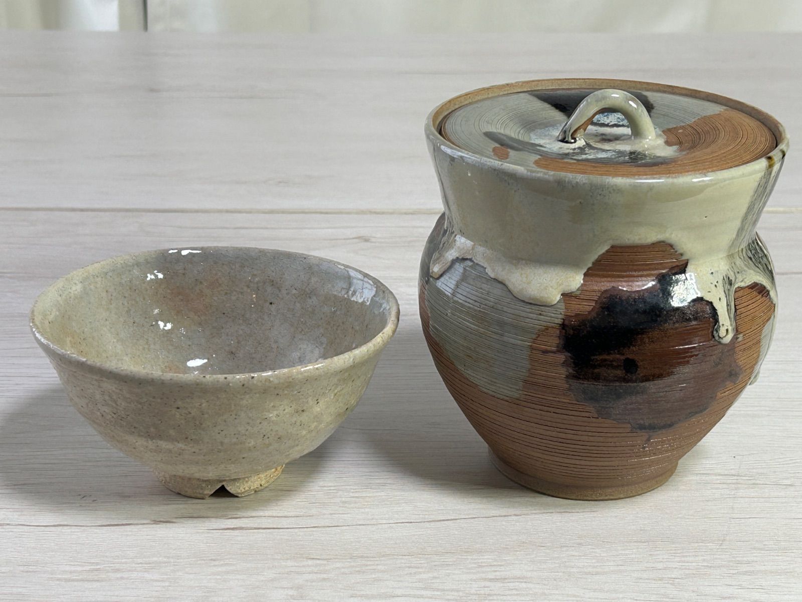 茶道具セット 茶碗 柄杓 棗/なつめ 蓋置 水指 建水 茶杓 茶巾筒 8点