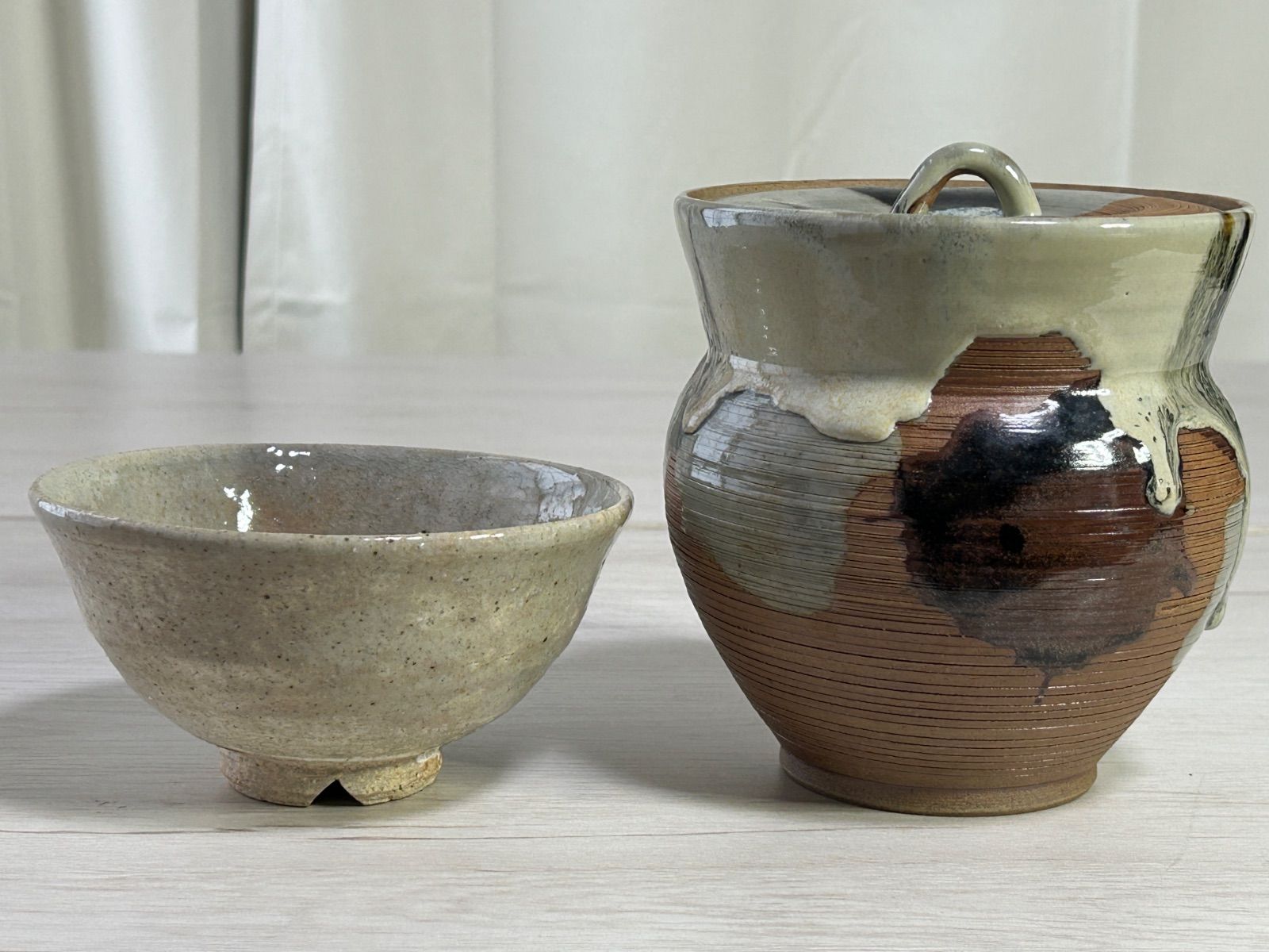 茶道具セット 茶碗 柄杓 棗/なつめ 蓋置 水指 建水 茶杓 茶巾筒 8点