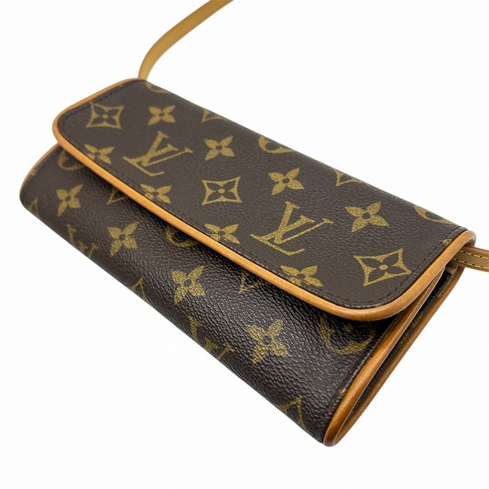 LOUIS VUITTON　ルイヴィトン　M51854　ポシェットツインPM　ポシェットツイン PM　モノグラム キャンバス　ブラウン　茶　ショルダーバッグ　肩掛け　斜め掛け　ミニバッグ　レディース 【ブランドギャラリー東心斎橋店】 ルイ・ヴィトン LOUIS VUITTON ポシェット・ツインPM M51854 ブラウン