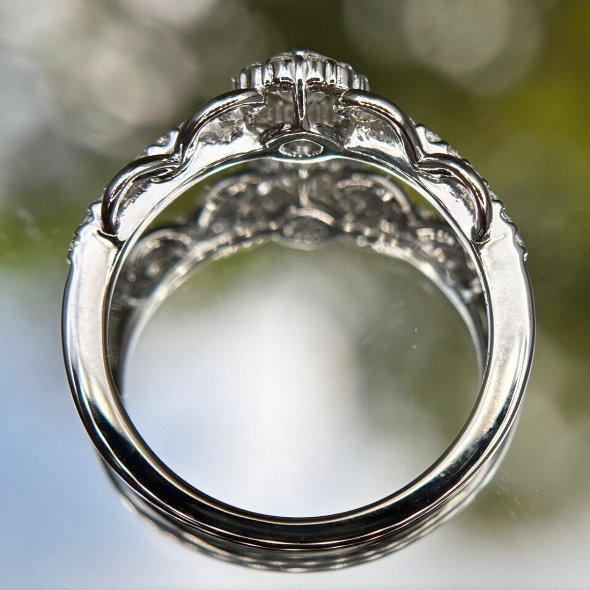 Pt900 ダイヤモンド0.21ct ダイヤモンド0.16ct リング - メルカリ