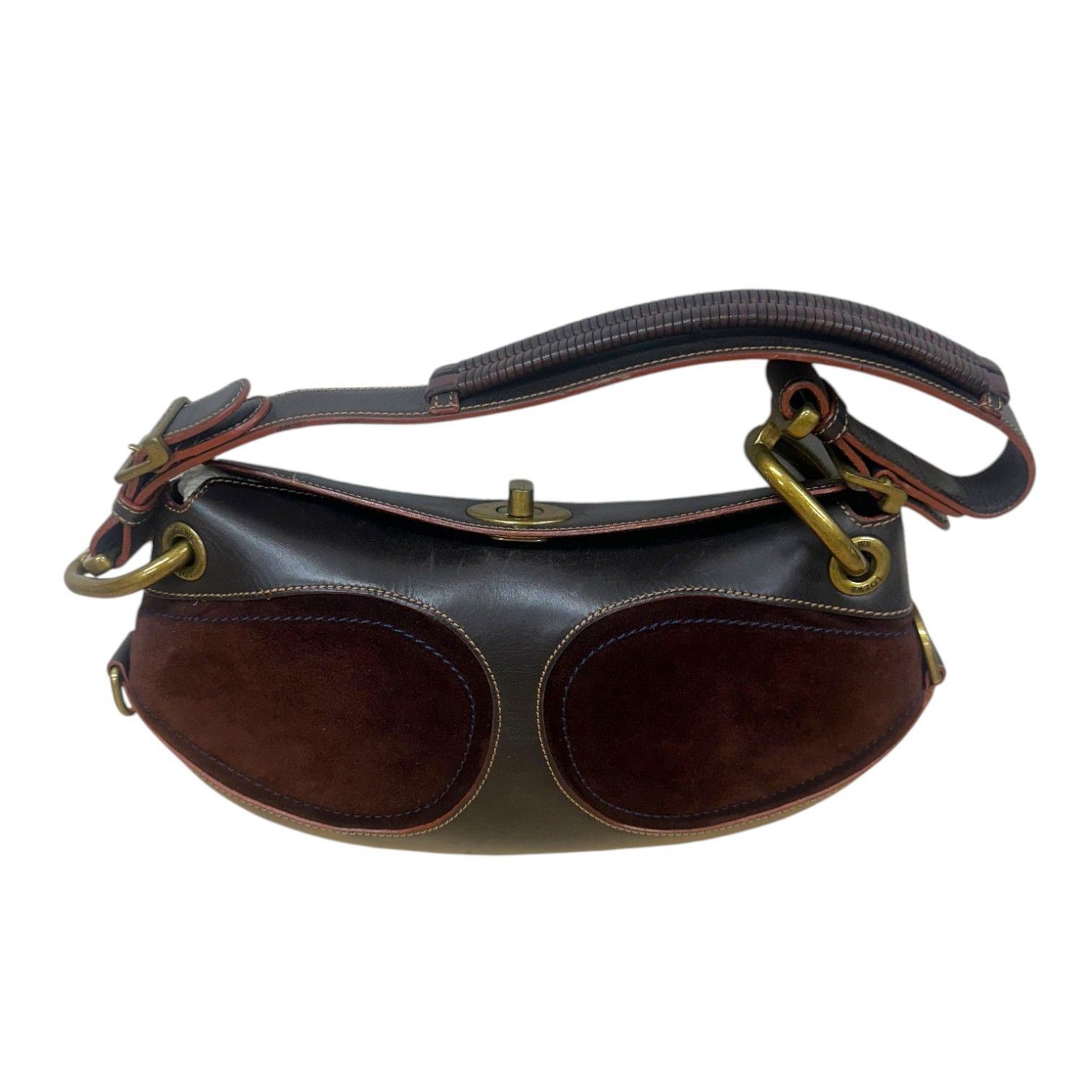 LOEWE ロエベ ワンショルダーバッグ ターンロック レザー 革 ブラック 