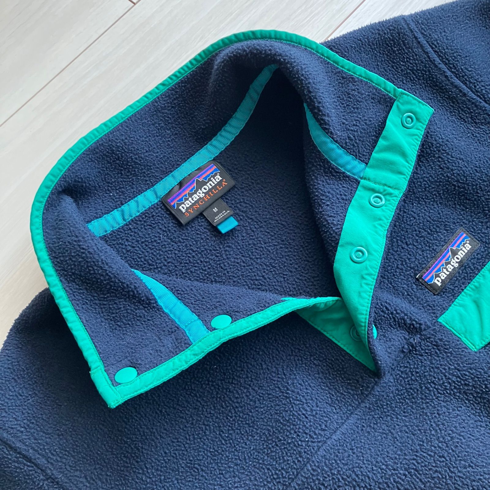 patagonia パタゴニアシンチラフリース スナップT Mサイズ ネイビー 