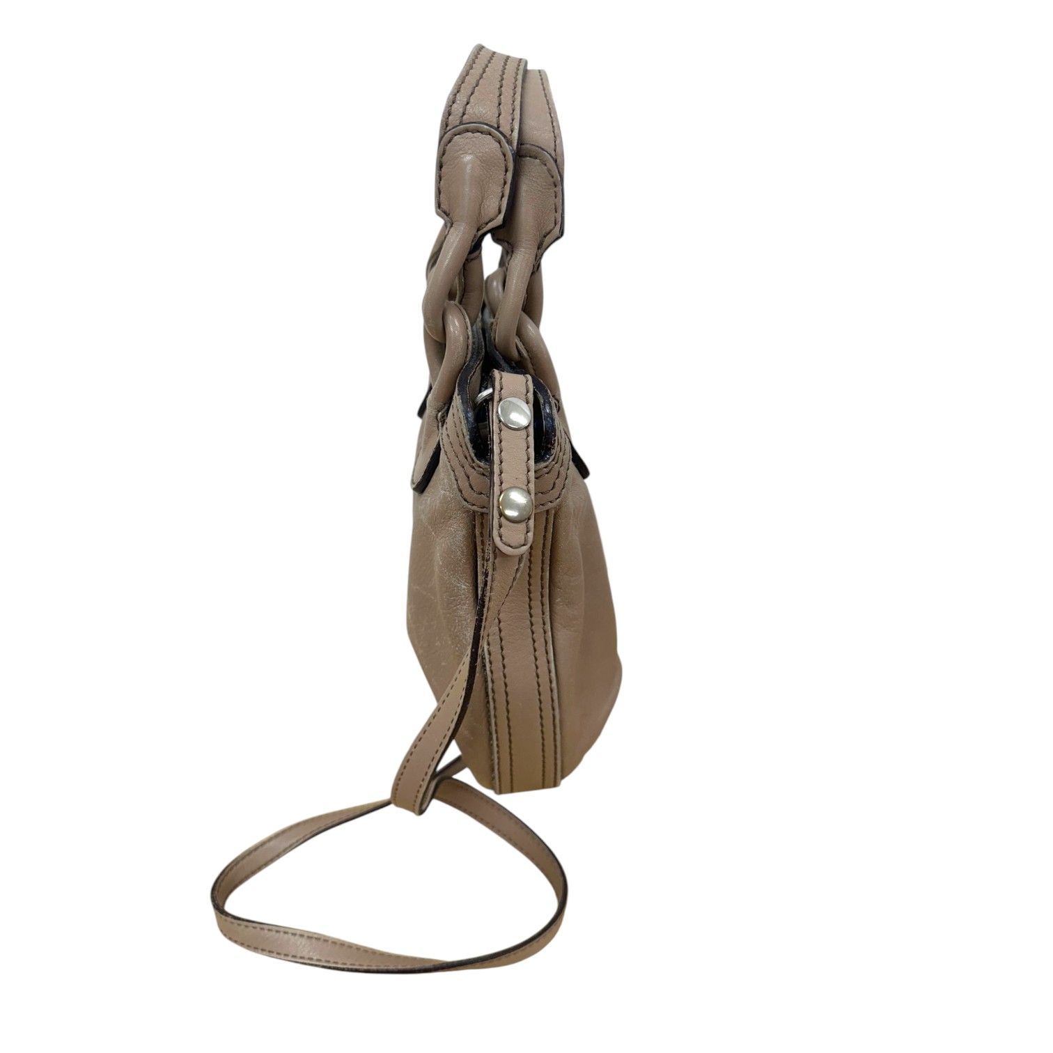 LOEWE ロエベ ショルダーバッグ ベージュ 革 レザー - メルカリ