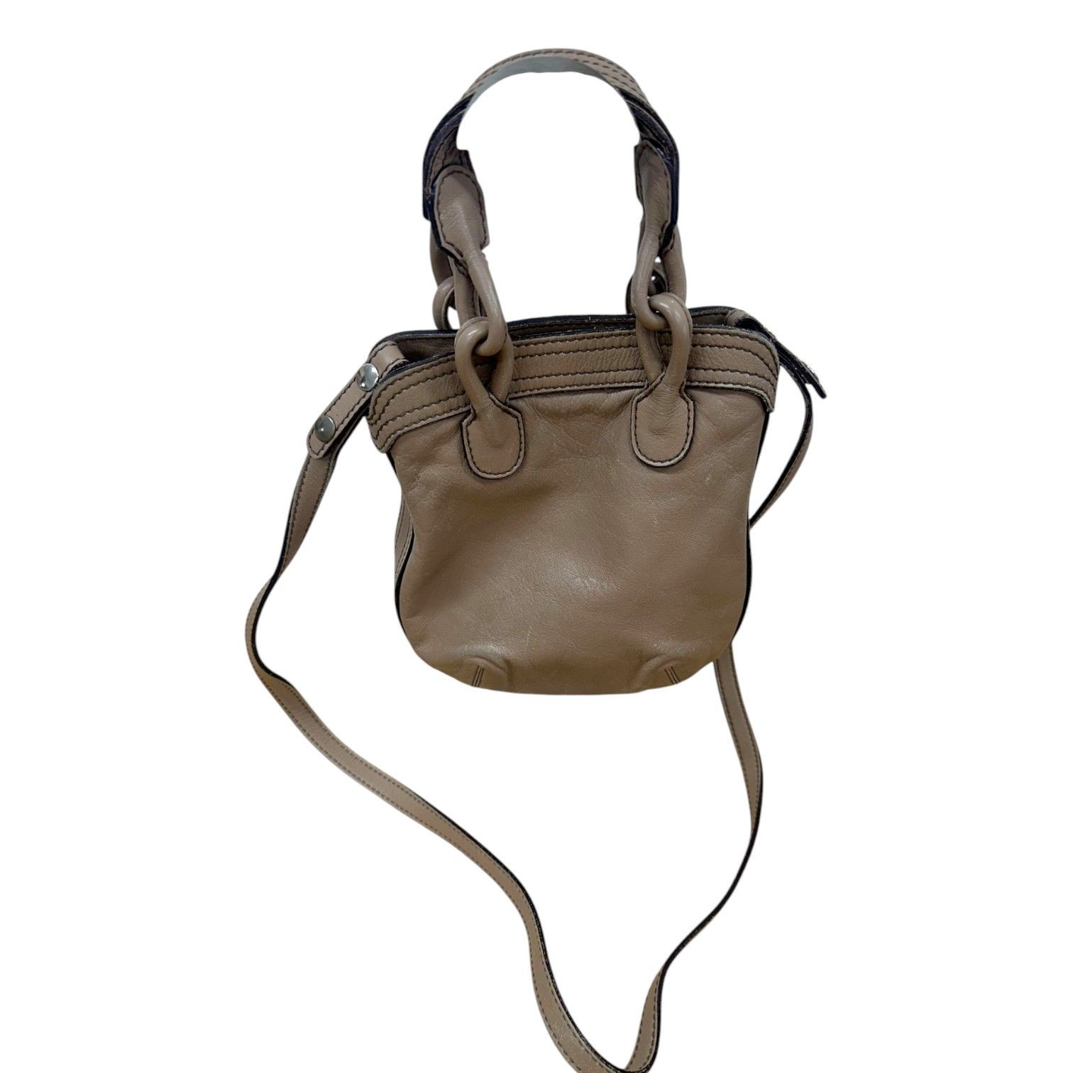 LOEWE ロエベ ショルダーバッグ ベージュ 革 レザー - メルカリ