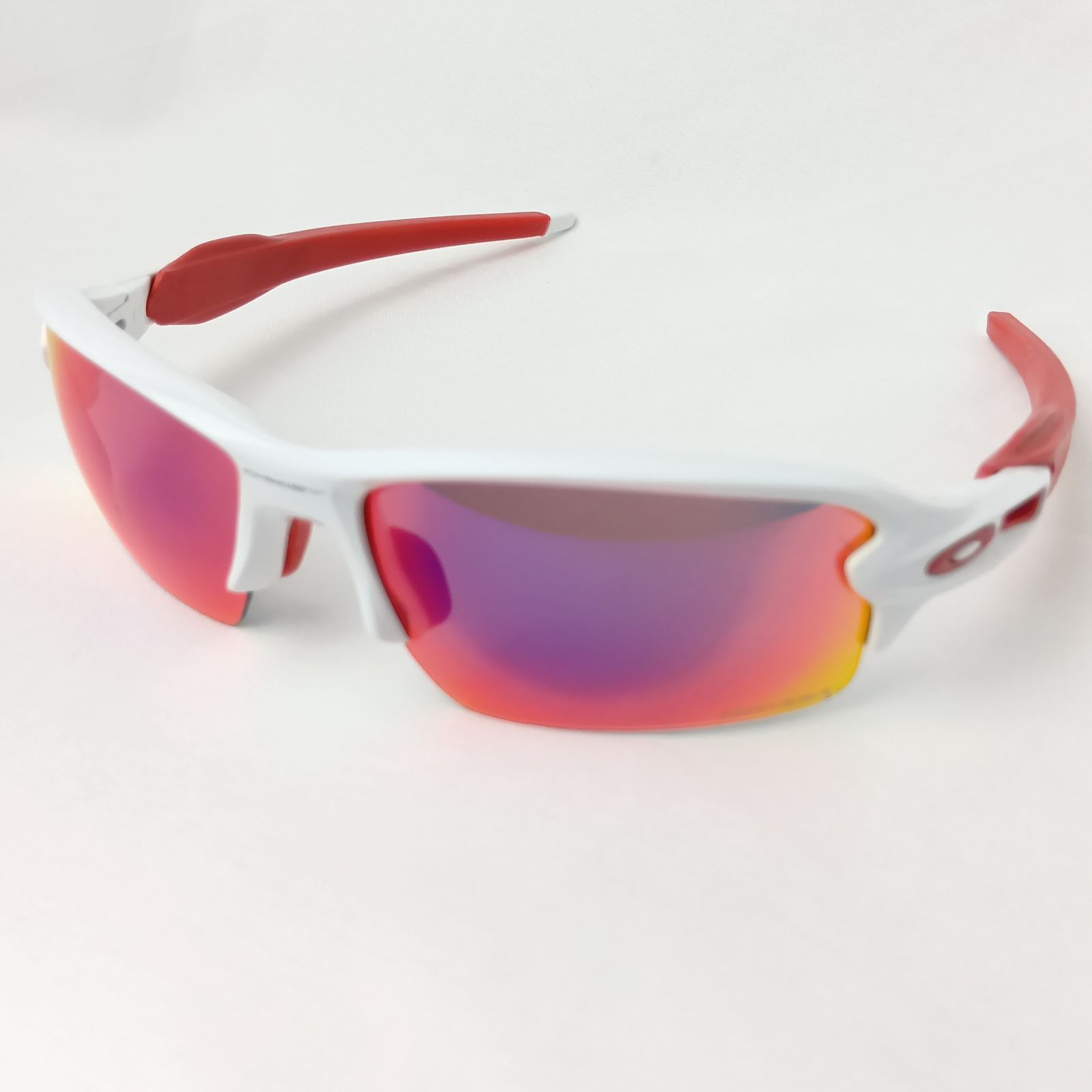 [OAKLEY] オークリー サングラス Flak 2.0 Asia Fit アジアフィット OO9271-04 ホワイト プリズム 訳あり 逸品 付属品多数 ノーズパッド3個付 ゴルフ 野球 サイクリング 紫外線対策 完売モデル 希少
