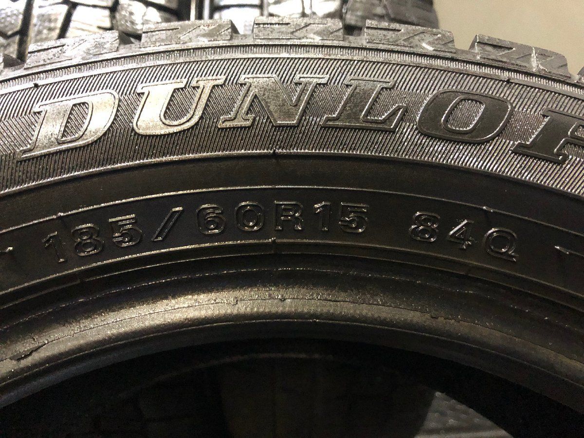 DUNLOP WINTER MAXX WM02 185/60R15 15インチ スタッドレス 4本 22年製 バリ溝 シエンタ ヤリス フィット グレイス ヴィッツ等　(KTF506) DUNLOP WINTER MAXX WM02 185/60R15 15インチ スタッドレス 4本 22年製