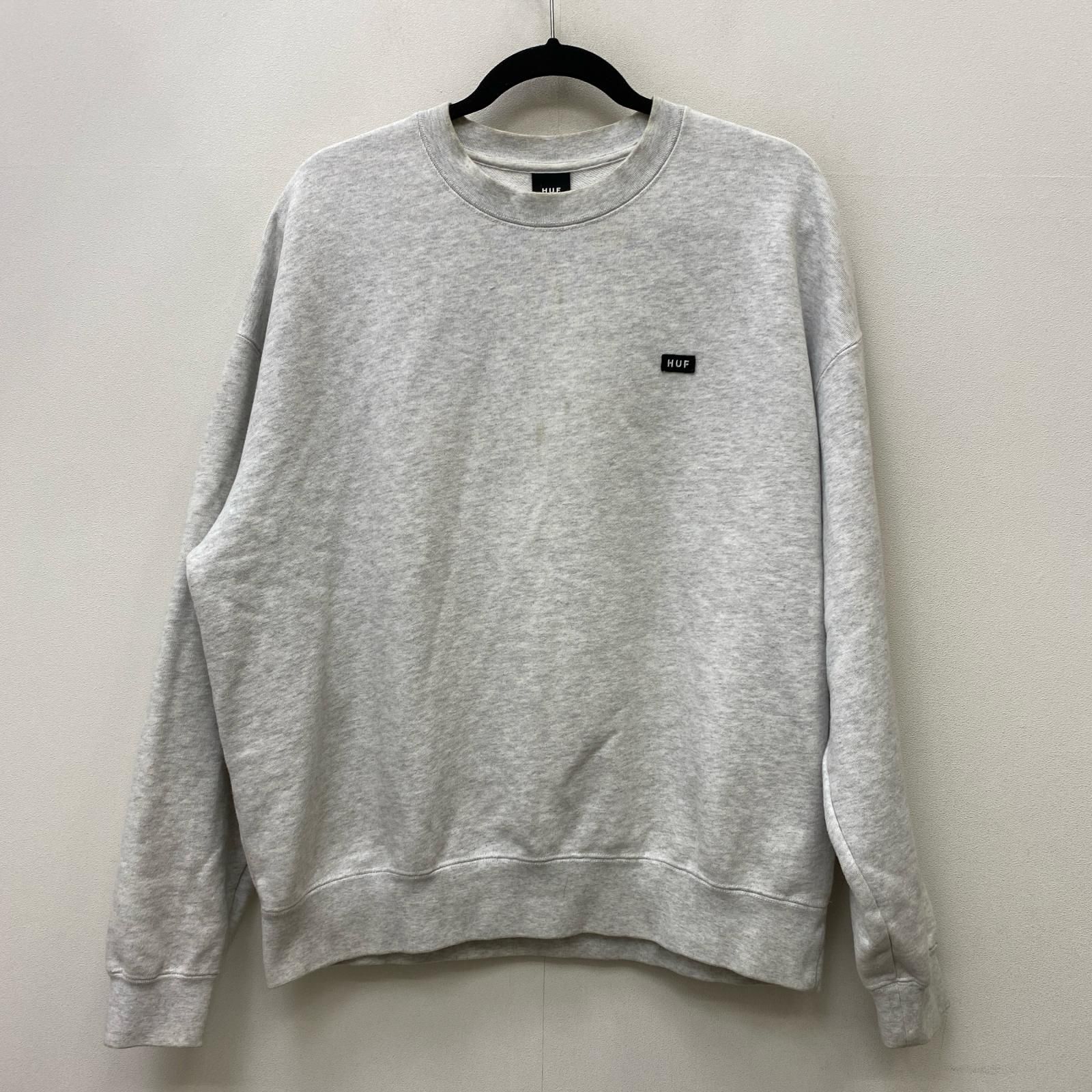 加古川店】 中古 HUF | ハフ スウェット CLASSIC FLEECE CREW グレー 