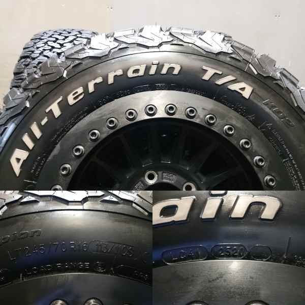 希少 BF Goodrich All-Terrain KO2 LT245/70R16 夏タイヤ ソリッドレーシング タービンZ1 16インチ 7J5HPCD139.7±0 ビートロック （VTP462MS） 希少 BF Goodrich All-Terrain KO2 LT245/70R16 夏タイヤ ソリッド