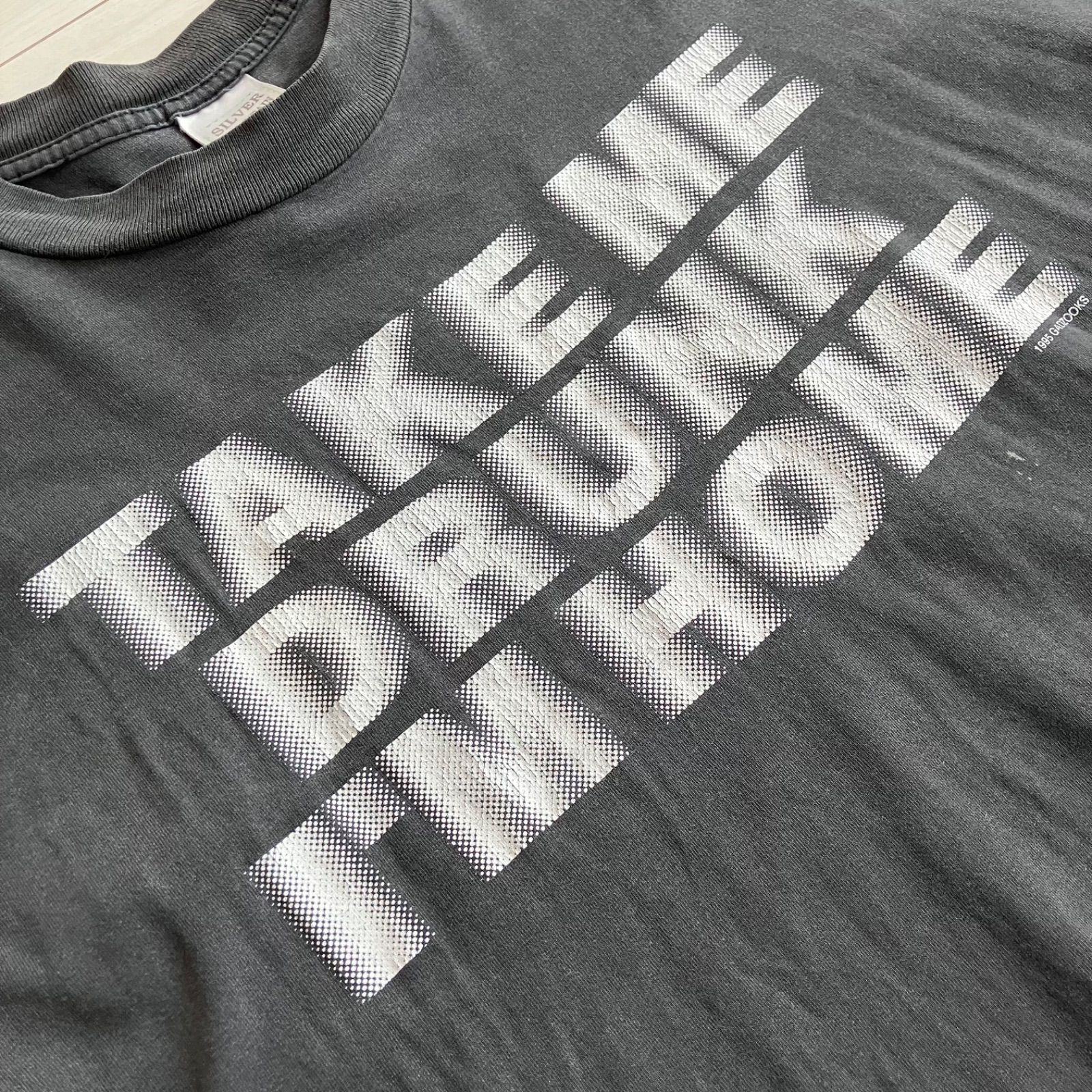 90s モーション文字 モザイク文字 ぼかし文字 Drunk Tシャツ XLサイズ