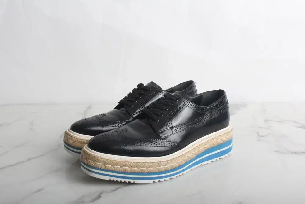 PRADA プラダ ブラック エスパドリーユ スニーカー 37 (235-240) S 