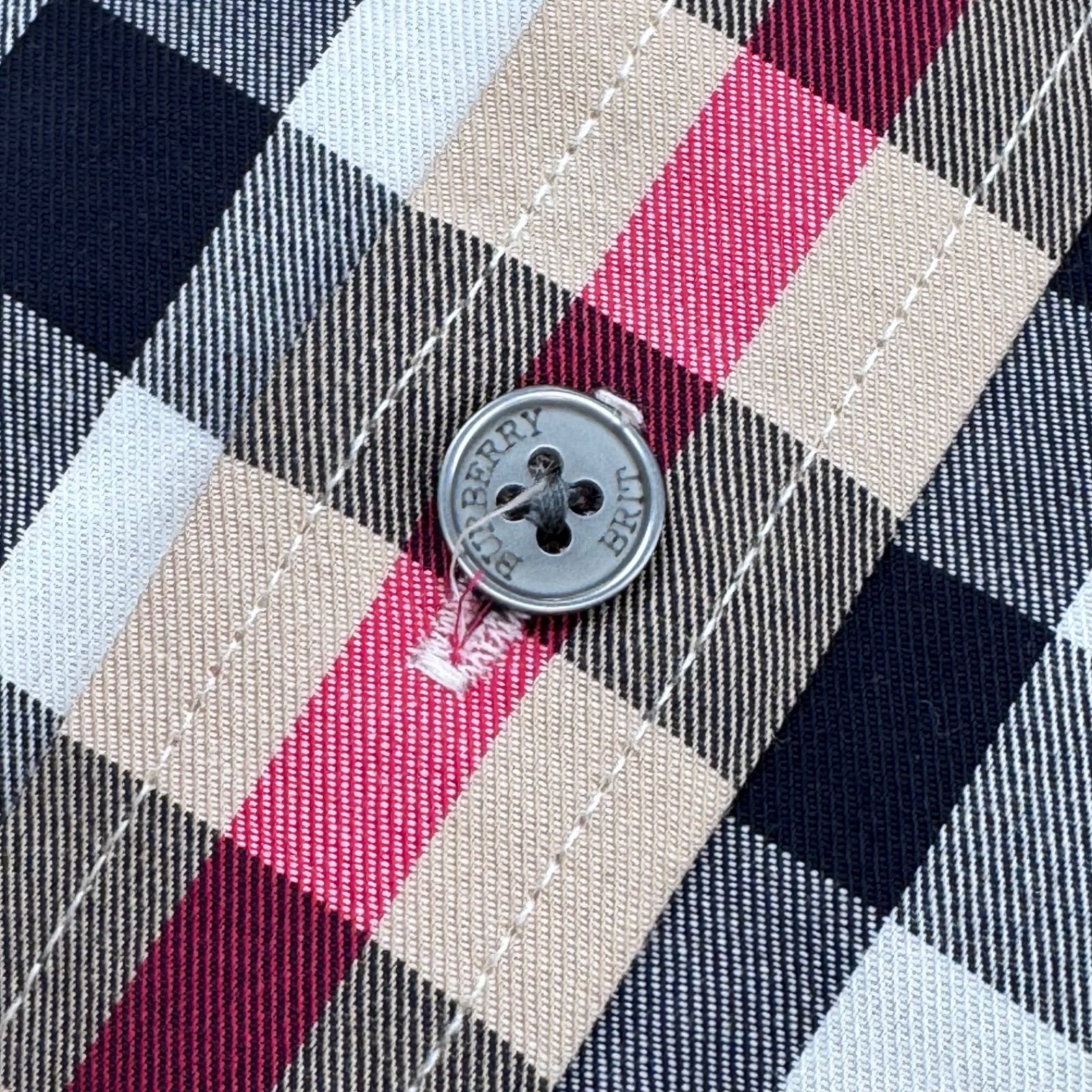 BURBERRY BRIT メガチェック ノバチェック 半袖シャツ 総柄 バーバリーブリット 半袖シャツ メガチェック ノバチェック 玉虫色