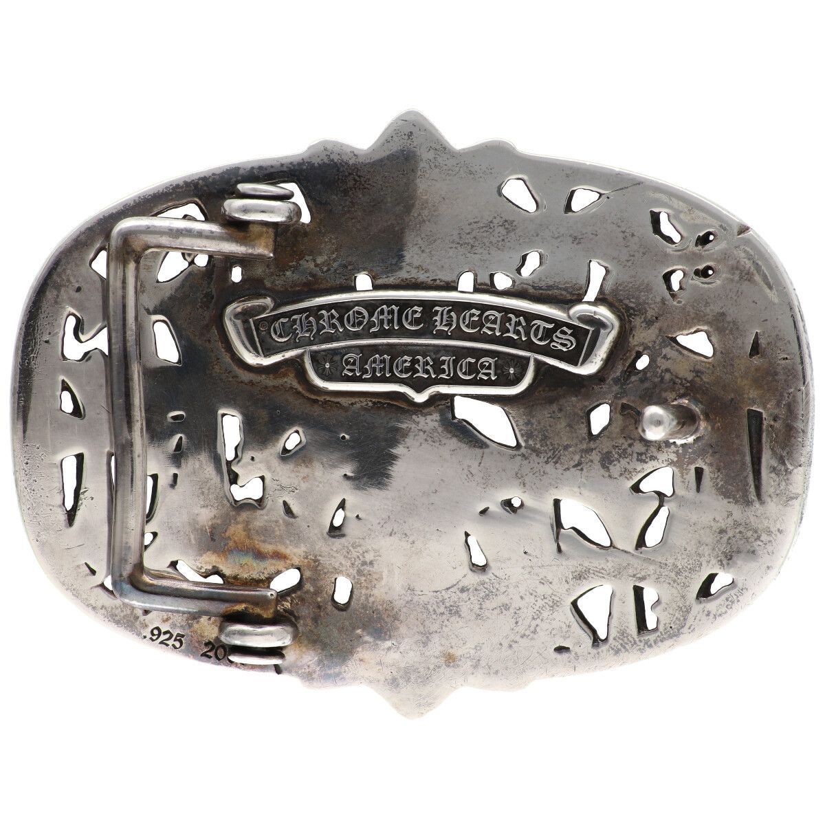 【中古】 CHROME HEARTS クロムハーツ 1.5セメタリークロスバックルベルト 34インチ SV925 レザー メンズ 25030904 AO 中古】 CHROME HEARTS クロムハーツ 1.5セメタリークロスバックル