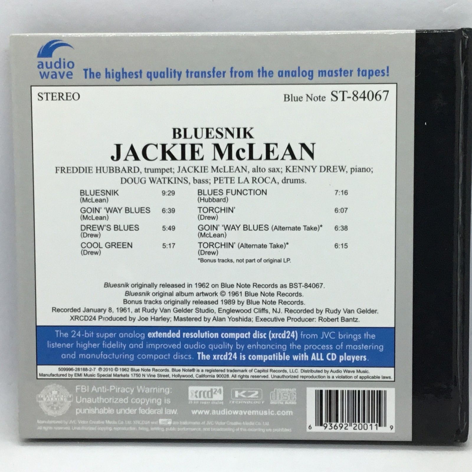 ※※※ジャッキー※※※ ○Jackie McLean / Bluesnik (XRCD) AWMXR-0011 ジャッキー