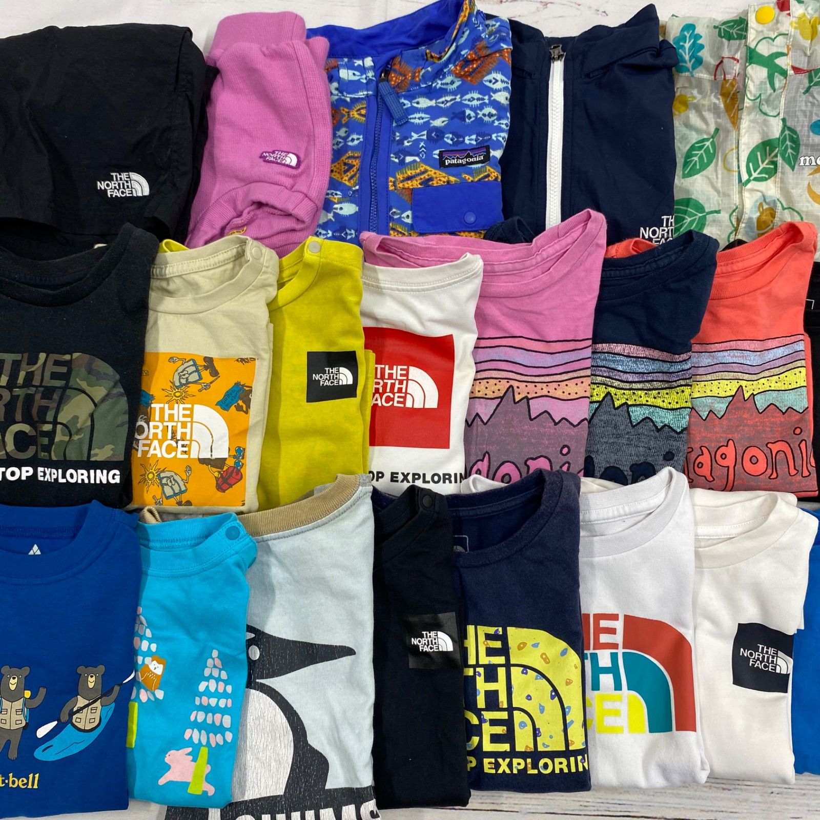 S703★ キッズ アウトドア まとめ21点セット 約70-約100 薄手アウター Tシャツ