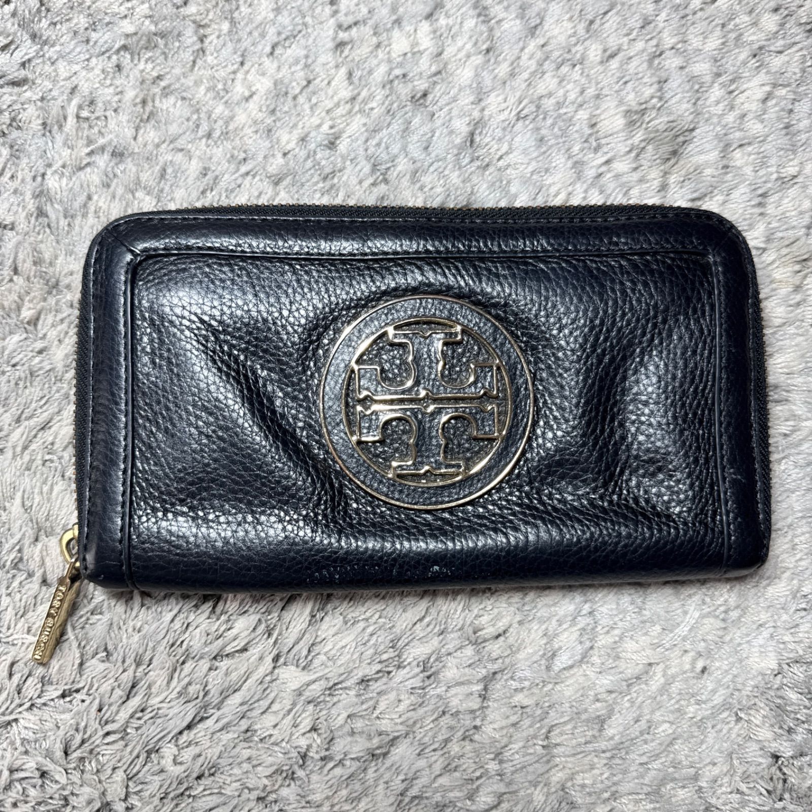 TORY BURCH トリーバーチ 長財布 ラウンドファスナー レザー ブラック 