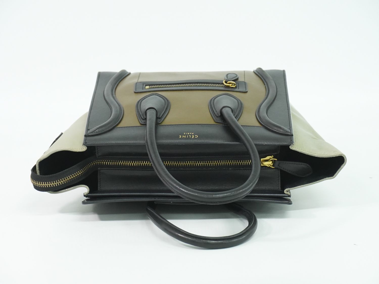 本物 セリーヌ CELINE ラゲージ マイクロ ハンドバッグ レザー 