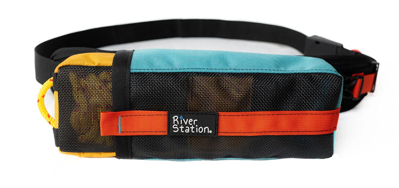 River Station Gear GuideLaunch ガイドローンチ - Waist Throw Bag ウェストスローバッグ - 60' Mint/Orange/Gold